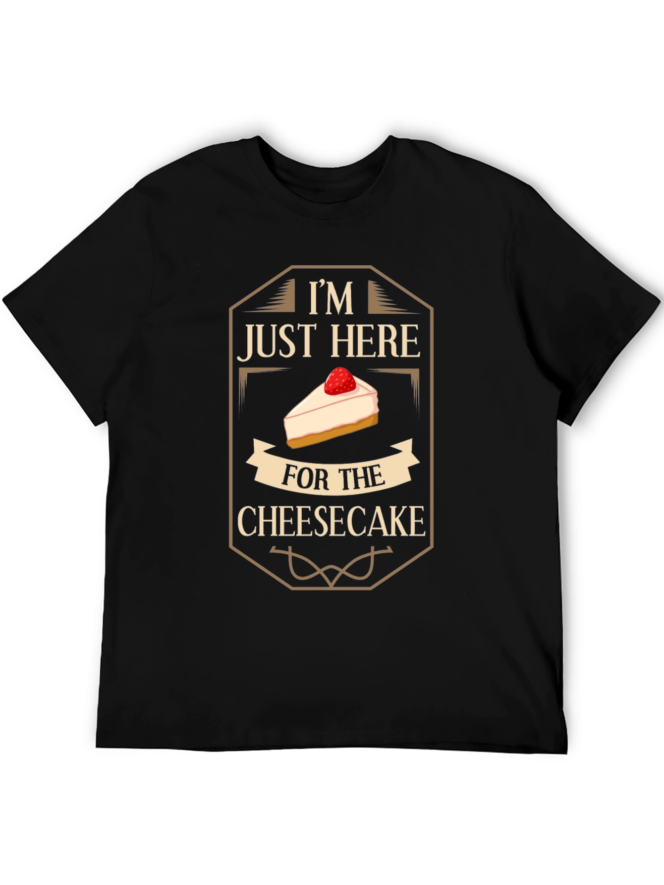Black Cheesecake Lover T-Shirt - Funny Dessert Tee view 5