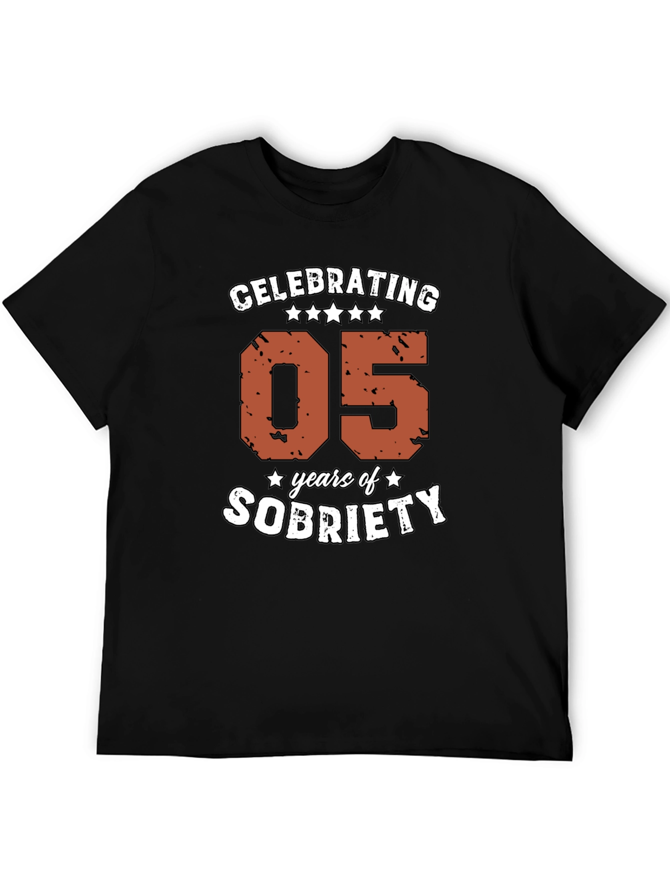 Black Celebrating 05 Years of Sobriety T-Shirt view 5