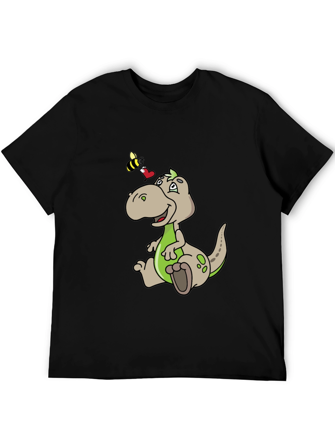 Black Dino and Bee Graphic Tee view 5