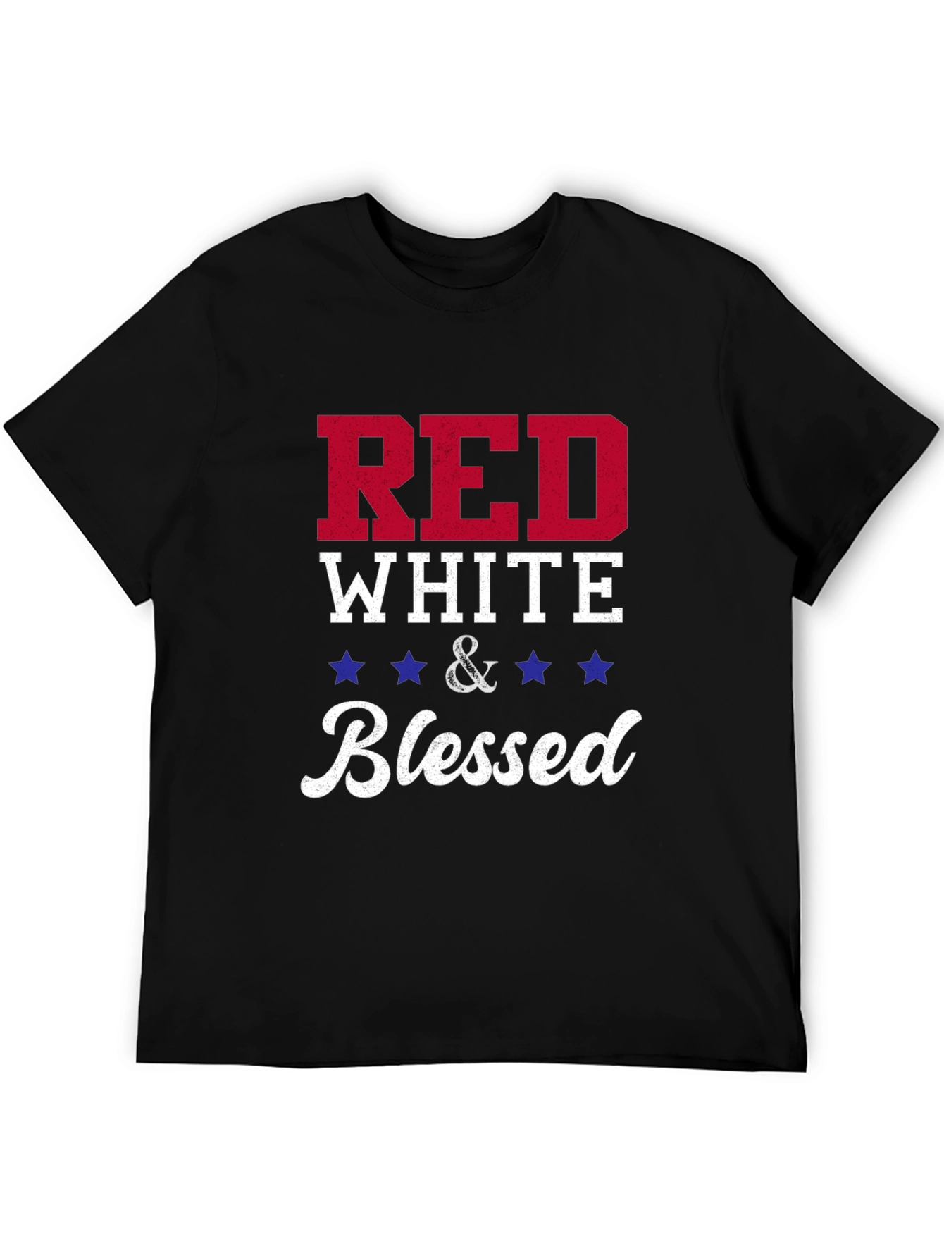Black Red White & Blessed Patriotic T-Shirt view 5