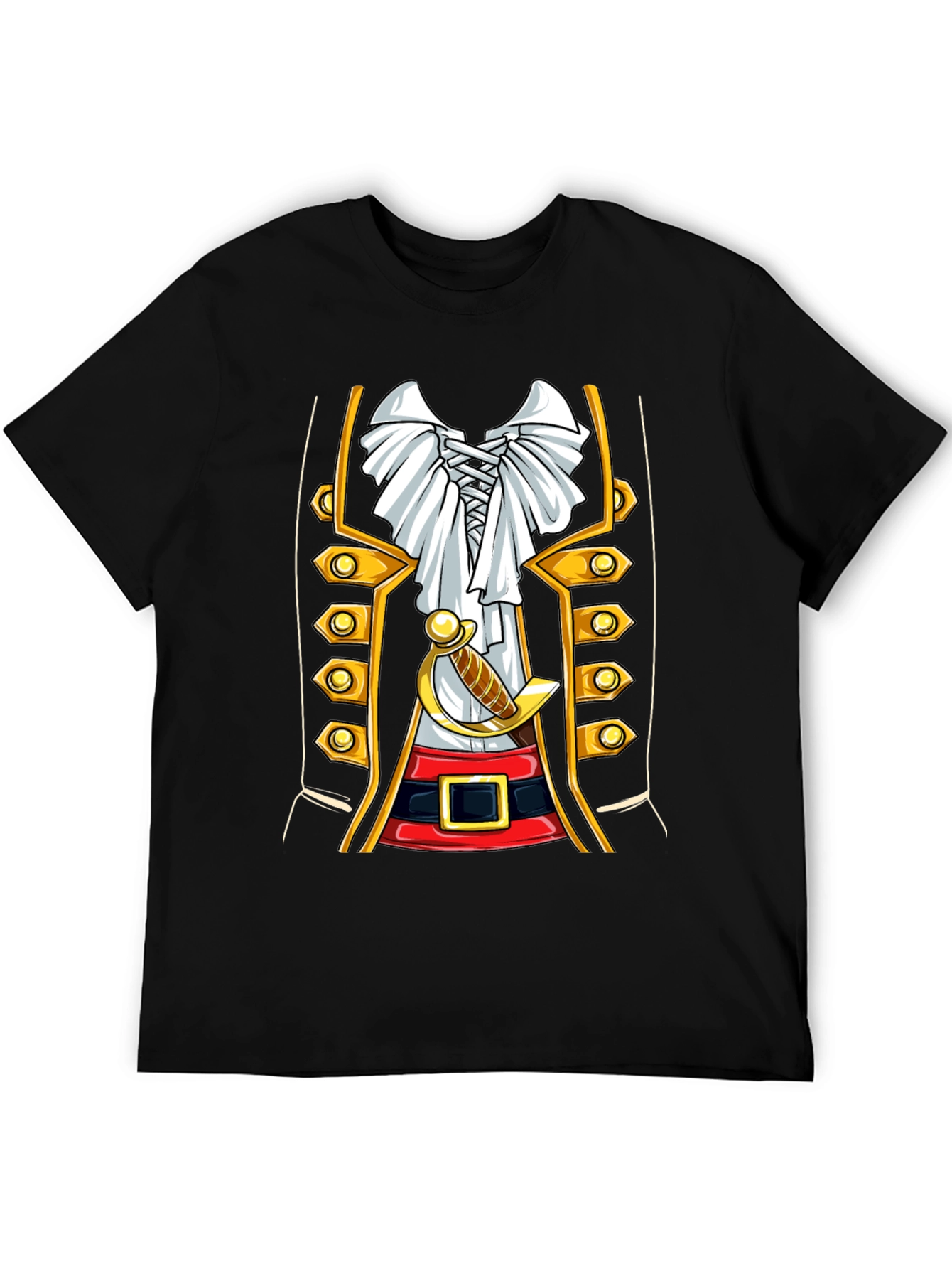 Black Pirate Costume T-Shirt - Party Ready view 5