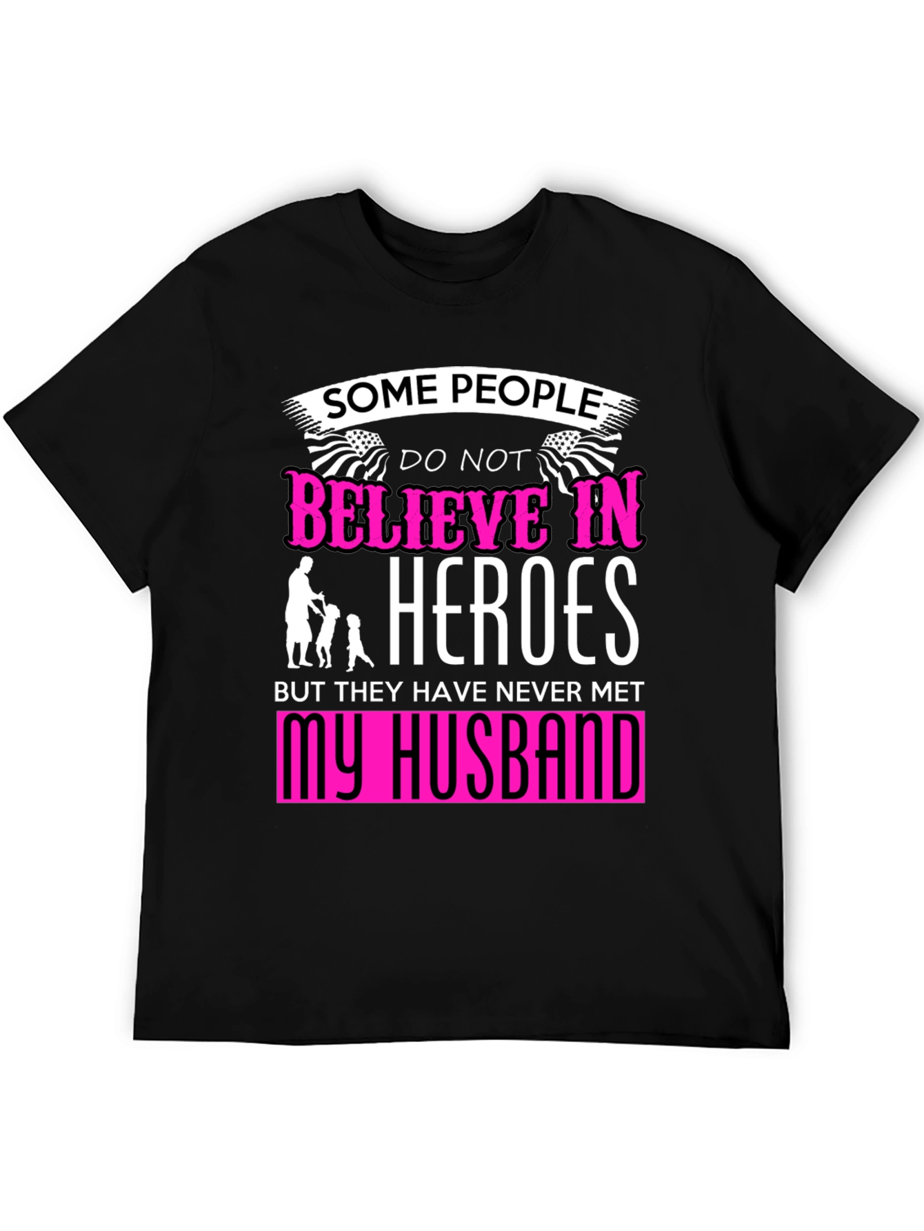 Black My Husband, My Hero T-Shirt view 5