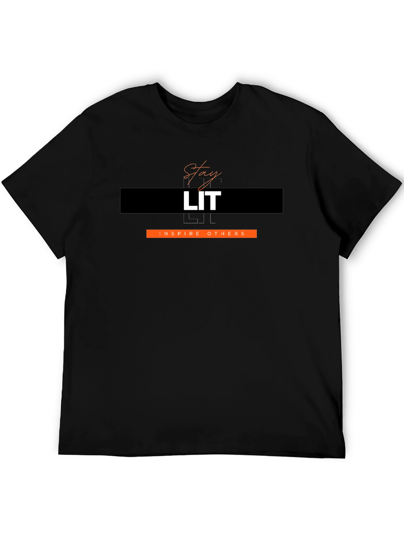Black Stay Lit Graphic T-Shirt - Inspire Others - Stylish Black Tee view 5