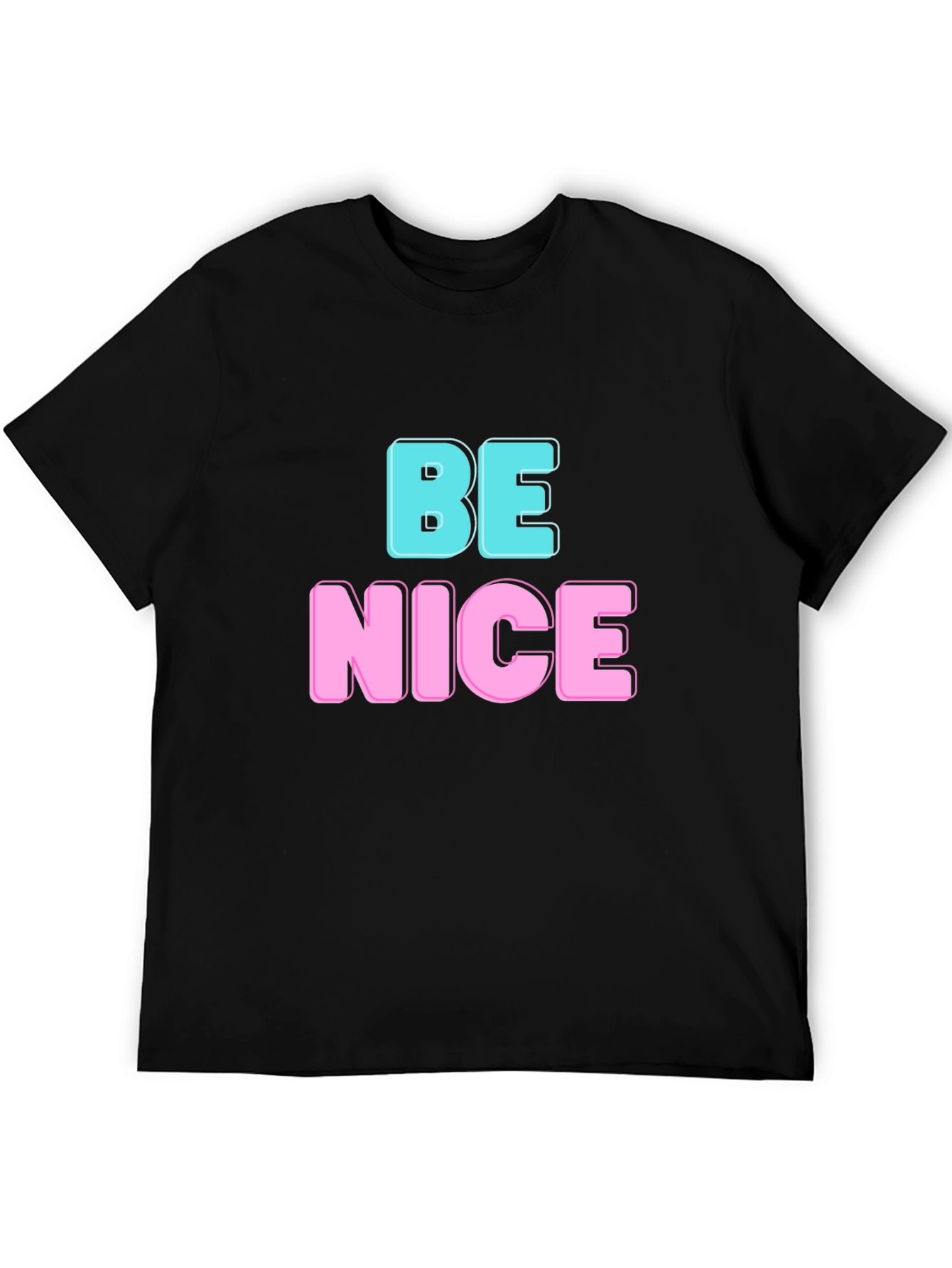 Black Be Nice Graphic T-Shirt - Casual Comfort Fit view 5