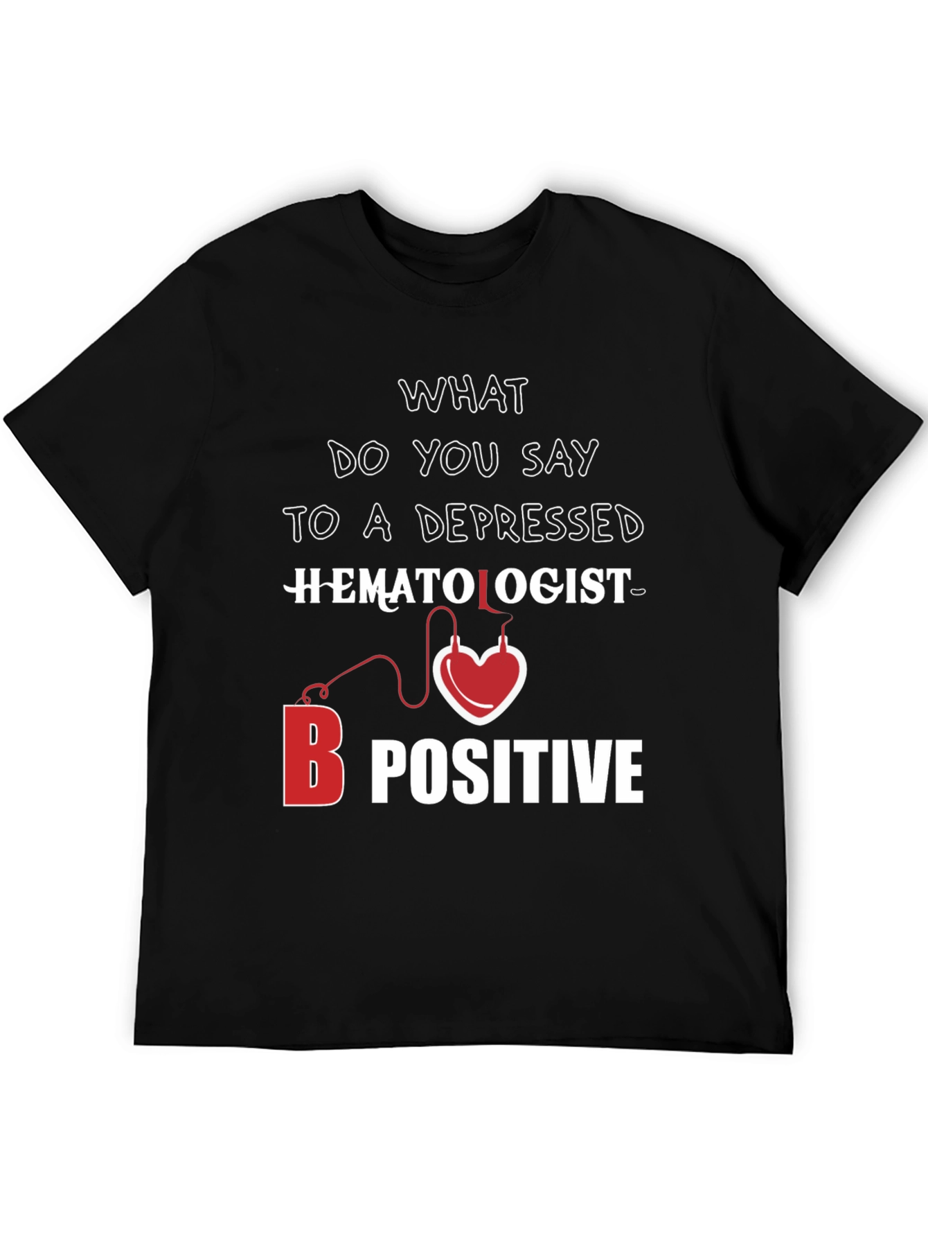 Black Hematologist B Positive T-Shirt view 5