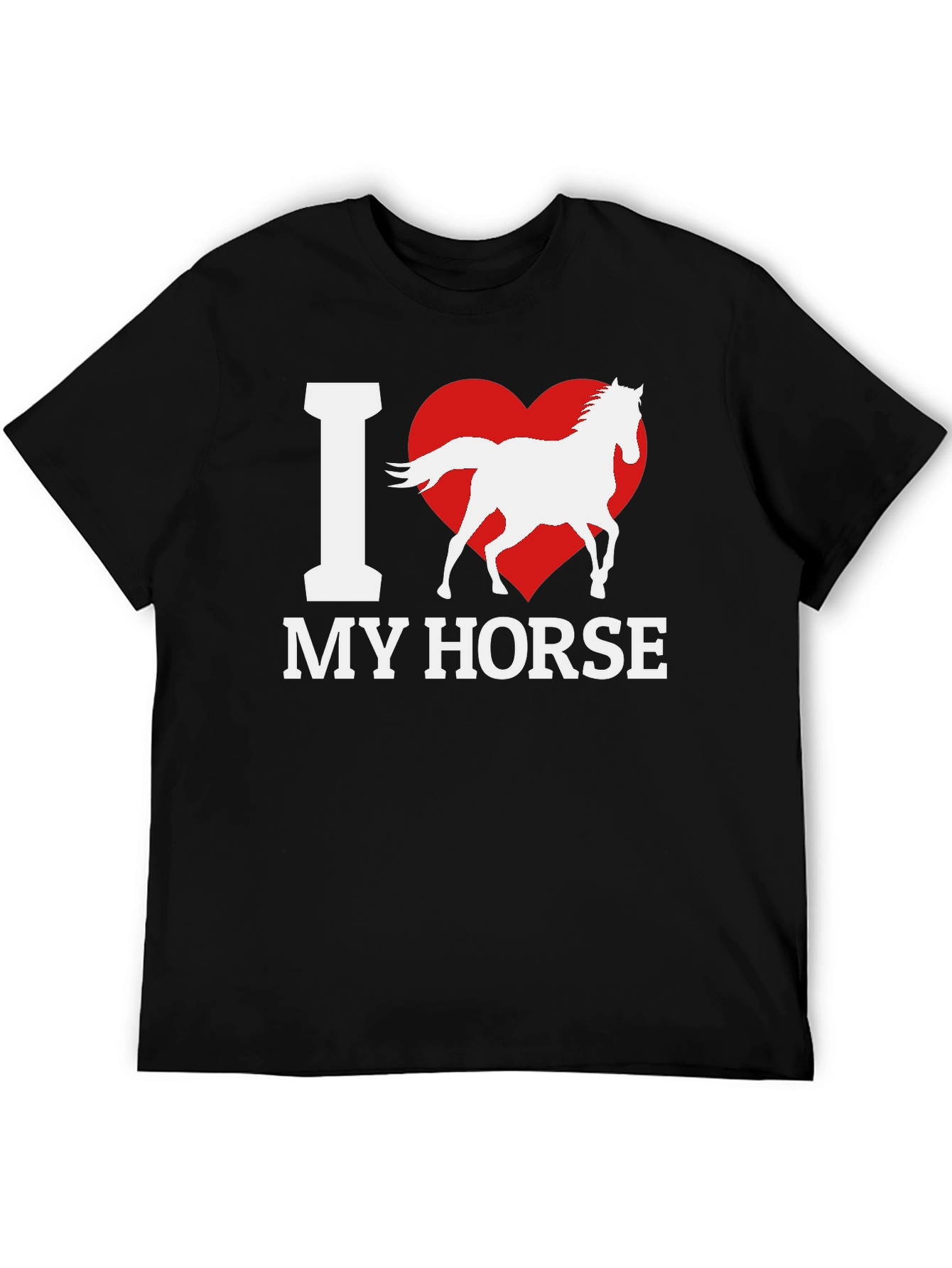 Black I Heart My Horse T-Shirt - Stylish Equestrian Tee view 5