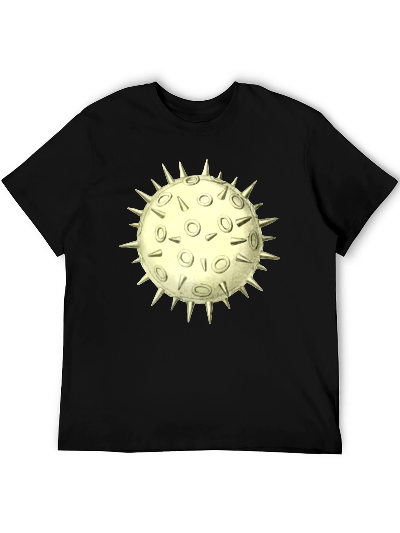 Black Spiky Orb Graphic T-Shirt view 5