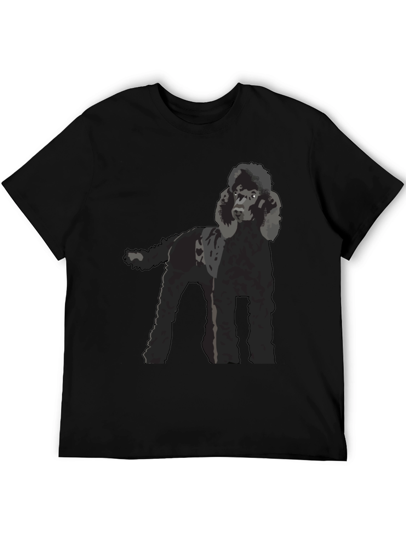 Black Poodle Graphic T-Shirt - Black Dog Lover Tee view 5