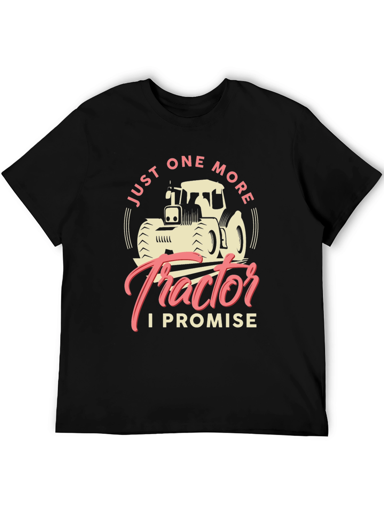 Black Just One More Tractor T-Shirt view 5