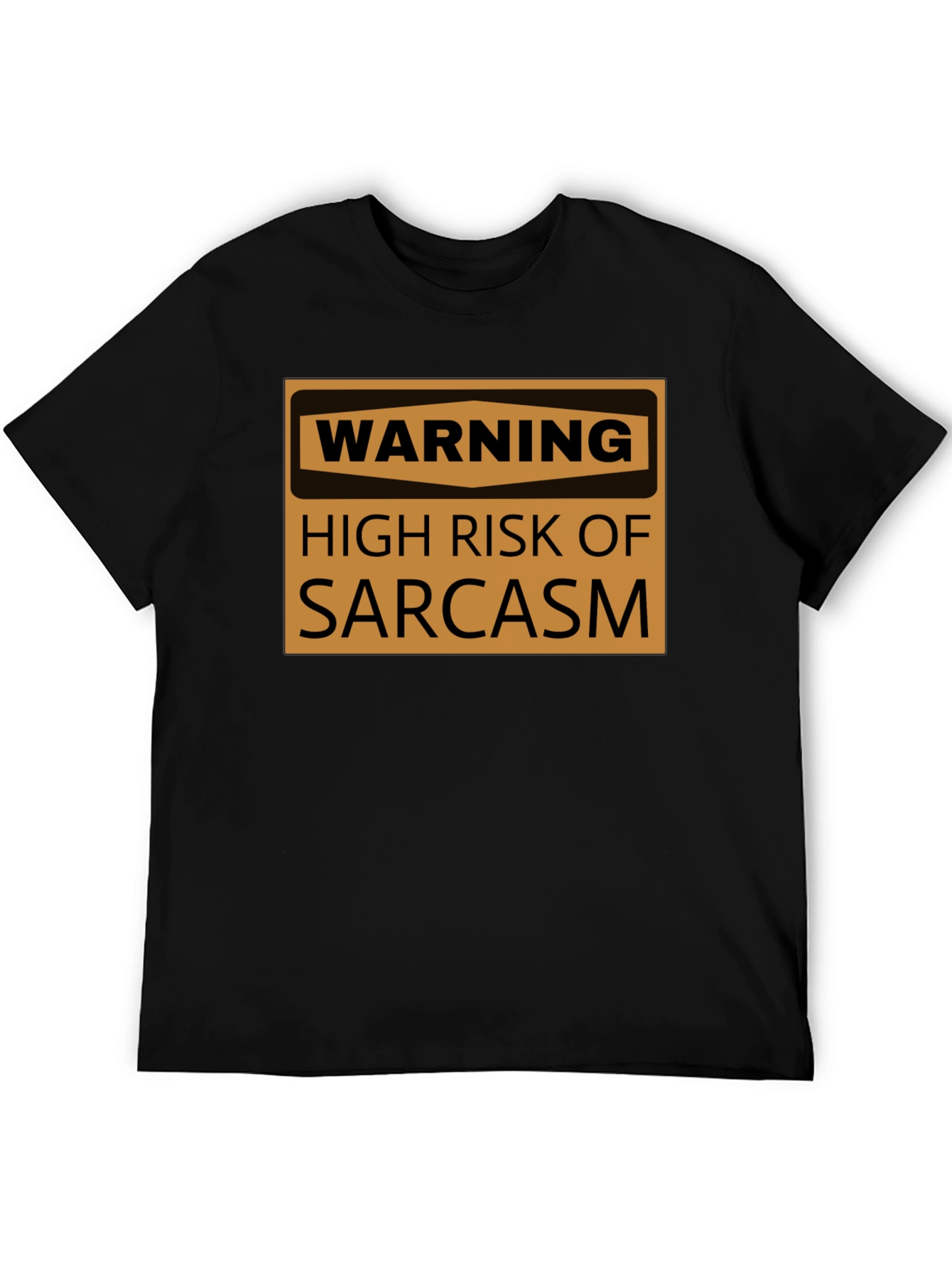 Black Warning Sarcasm T-Shirt - High Risk Humor Tee view 5