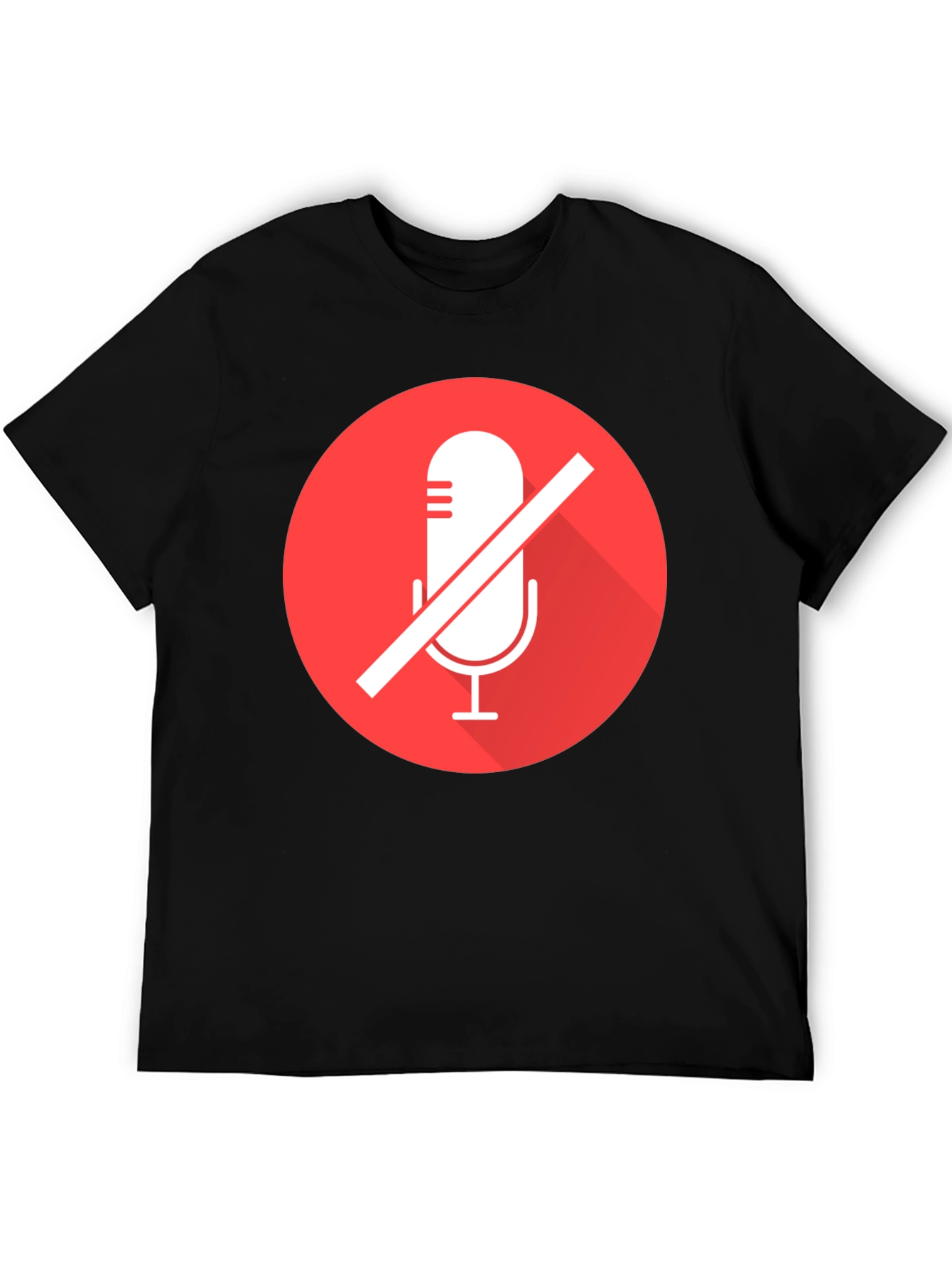 Black Mute Microphone Graphic Tee - Black view 5