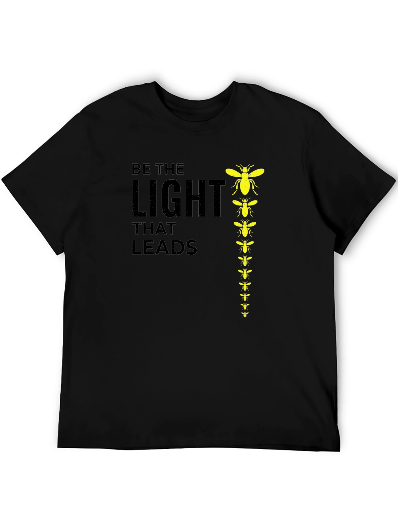 Black Be The Light That Leads Graphic Tee view 5