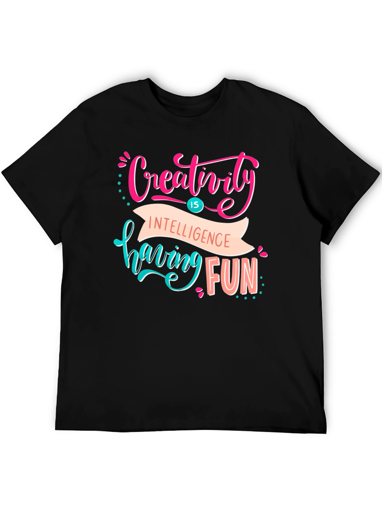 Black Creativity T-Shirt - Fun, Stylish Design view 5