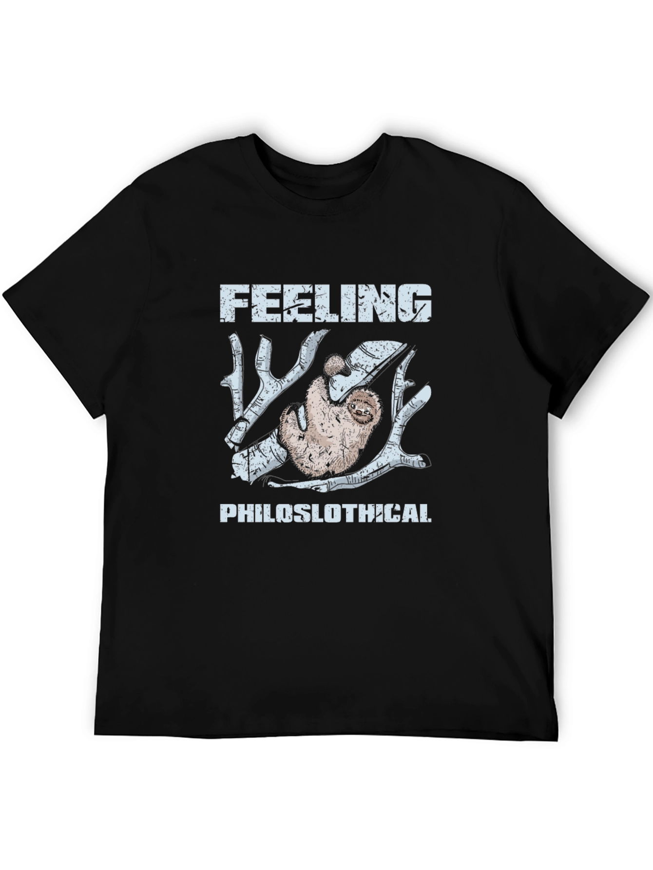 Black Philoslothical T-Shirt - Feeling Slothy & Philosophical view 5