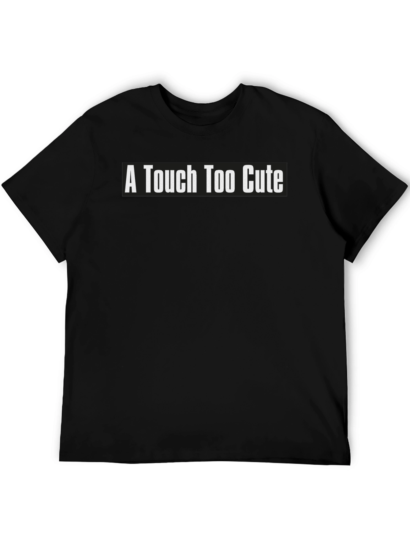 Black A Touch Too Cute Graphic Tee - Soft Cotton Blend view 5