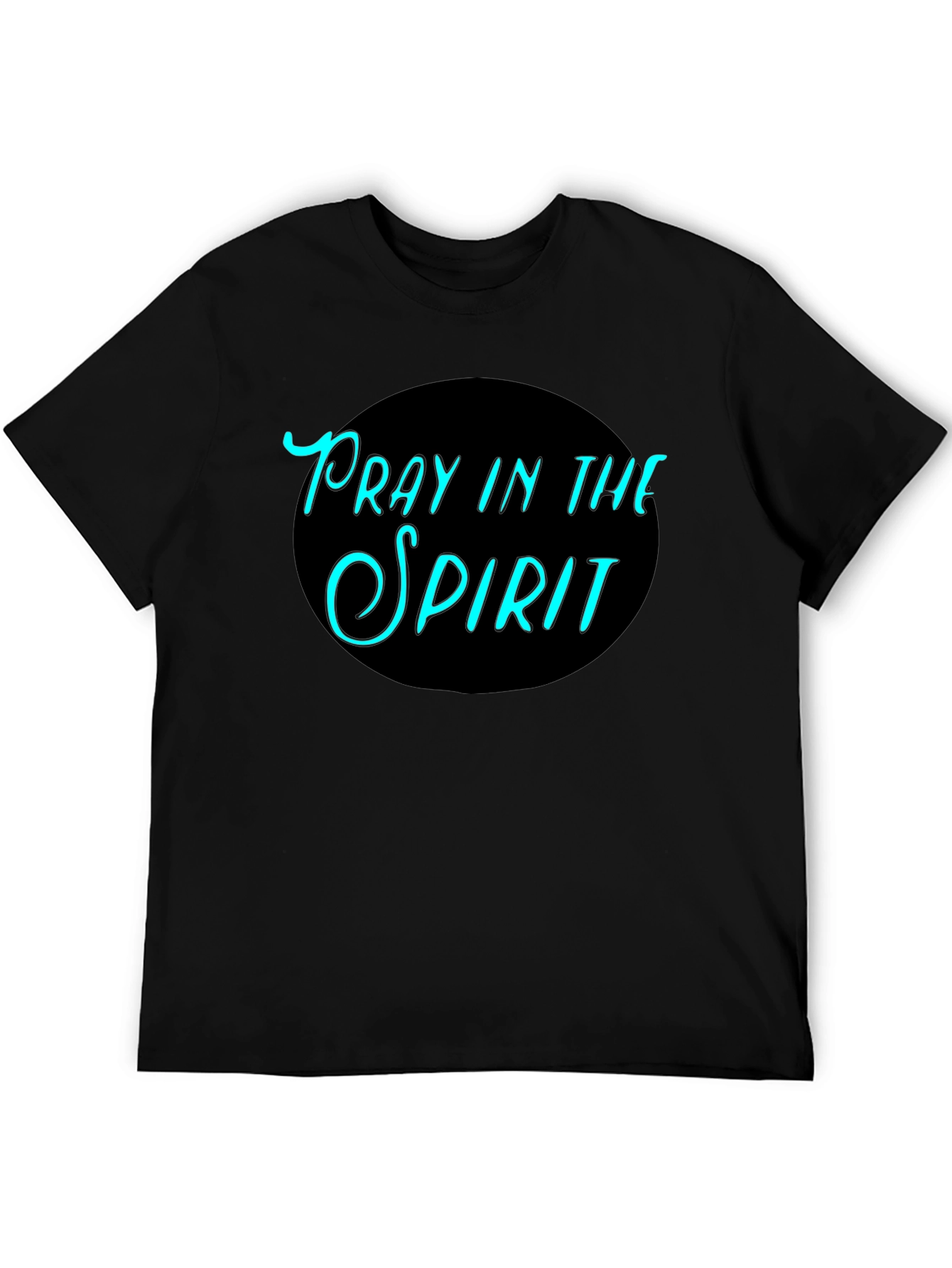 Black Pray In The Spirit Black T-Shirt Christian Graphic Tee view 5