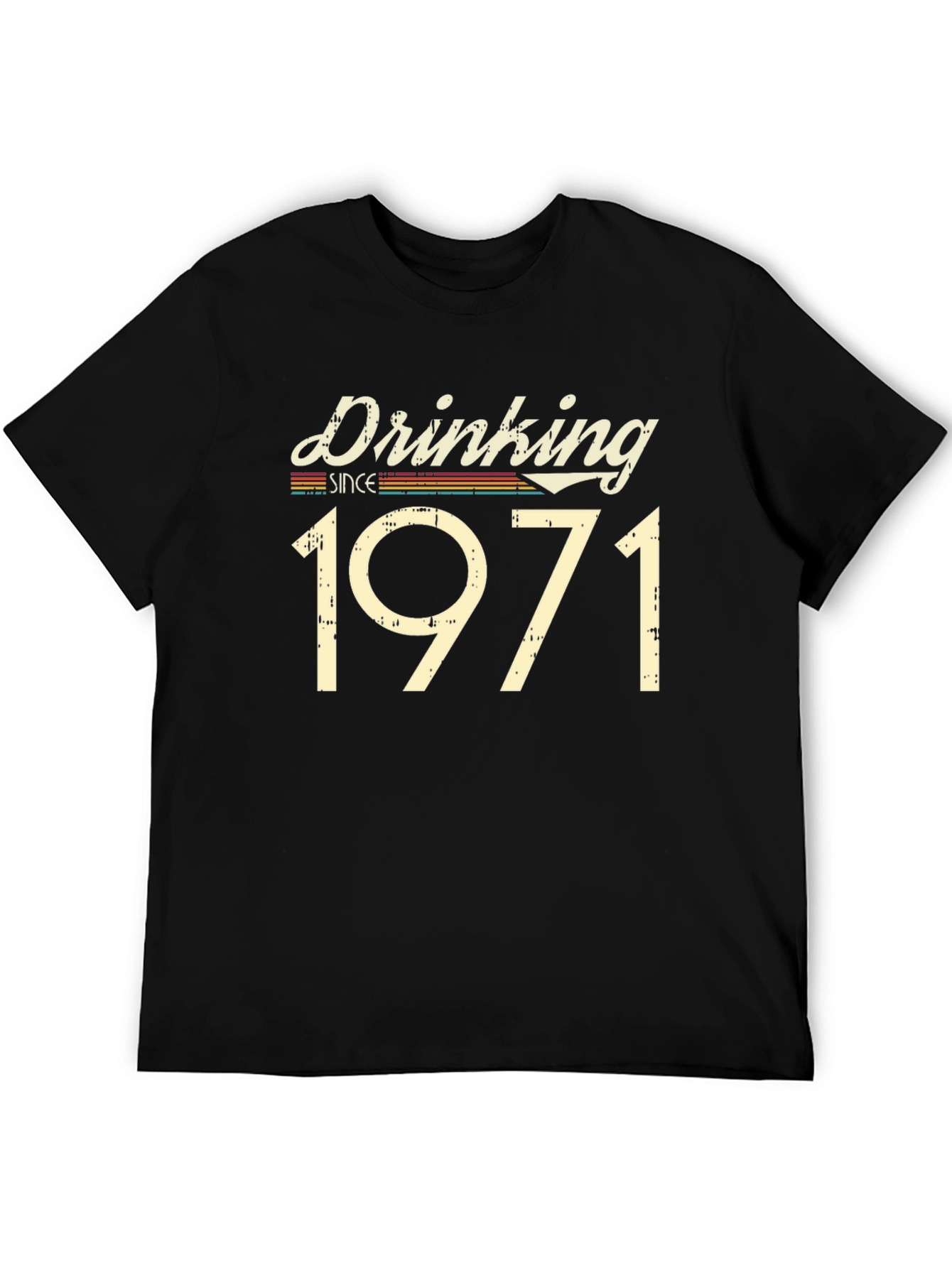 Drinking Since 1971 Graphic Tee - Black - 5