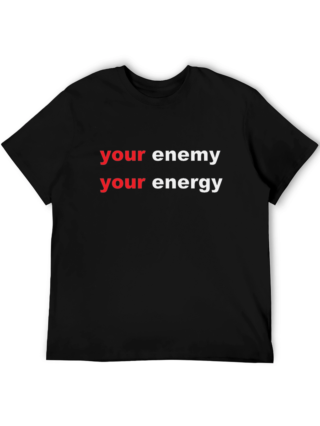 Black Your Enemy Your Energy Graphic Tee view 5