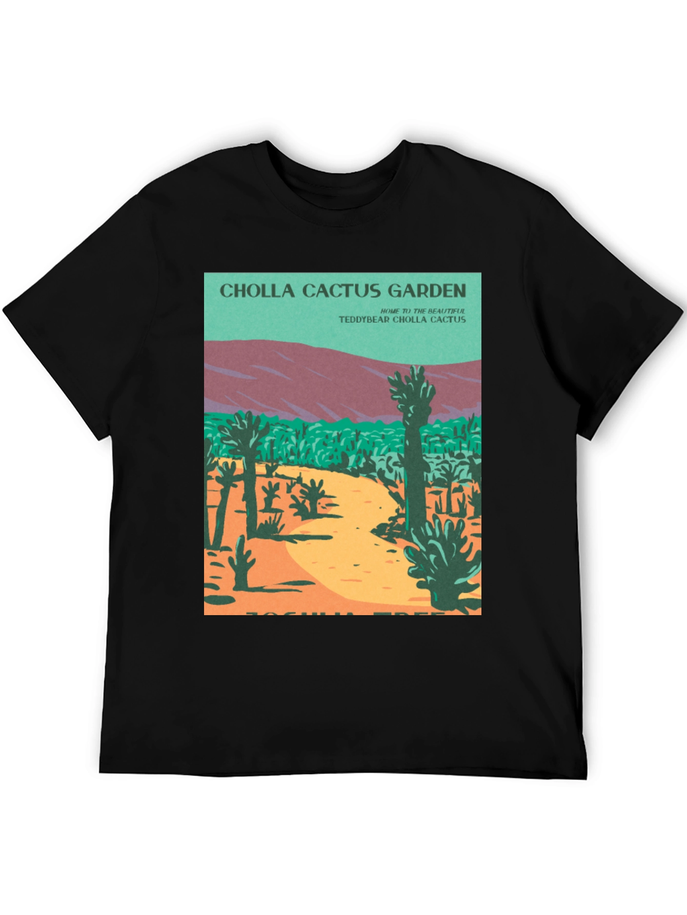 Black Cholla Cactus Garden Graphic Tee view 5