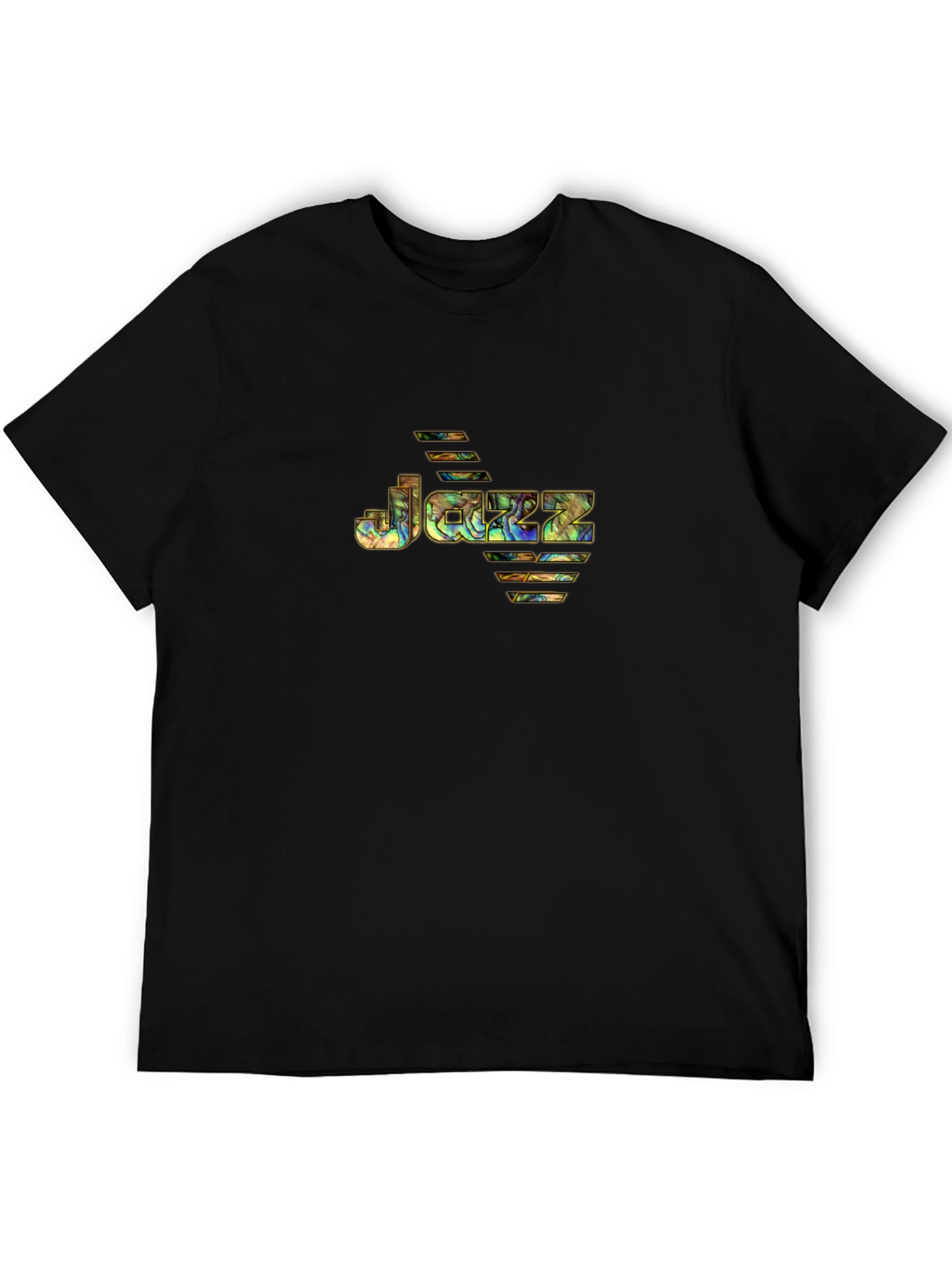Black Jazz Music Graphic T-Shirt - Black view 5