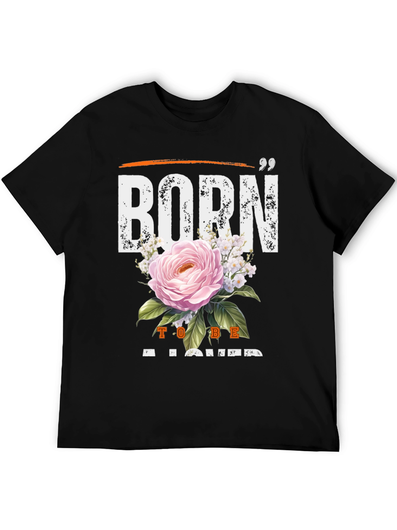 Black Born to Be Loved Black Graphic Tee view 5