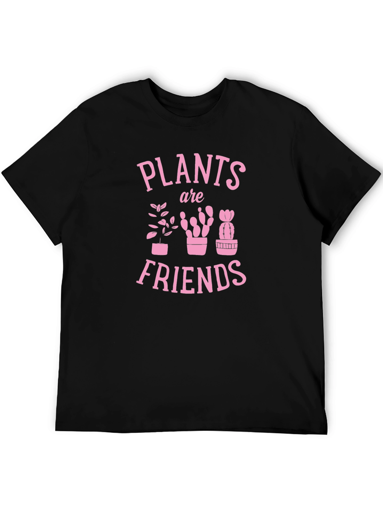 Black Plants Are Friends Graphic Tee - Black T-Shirt view 5