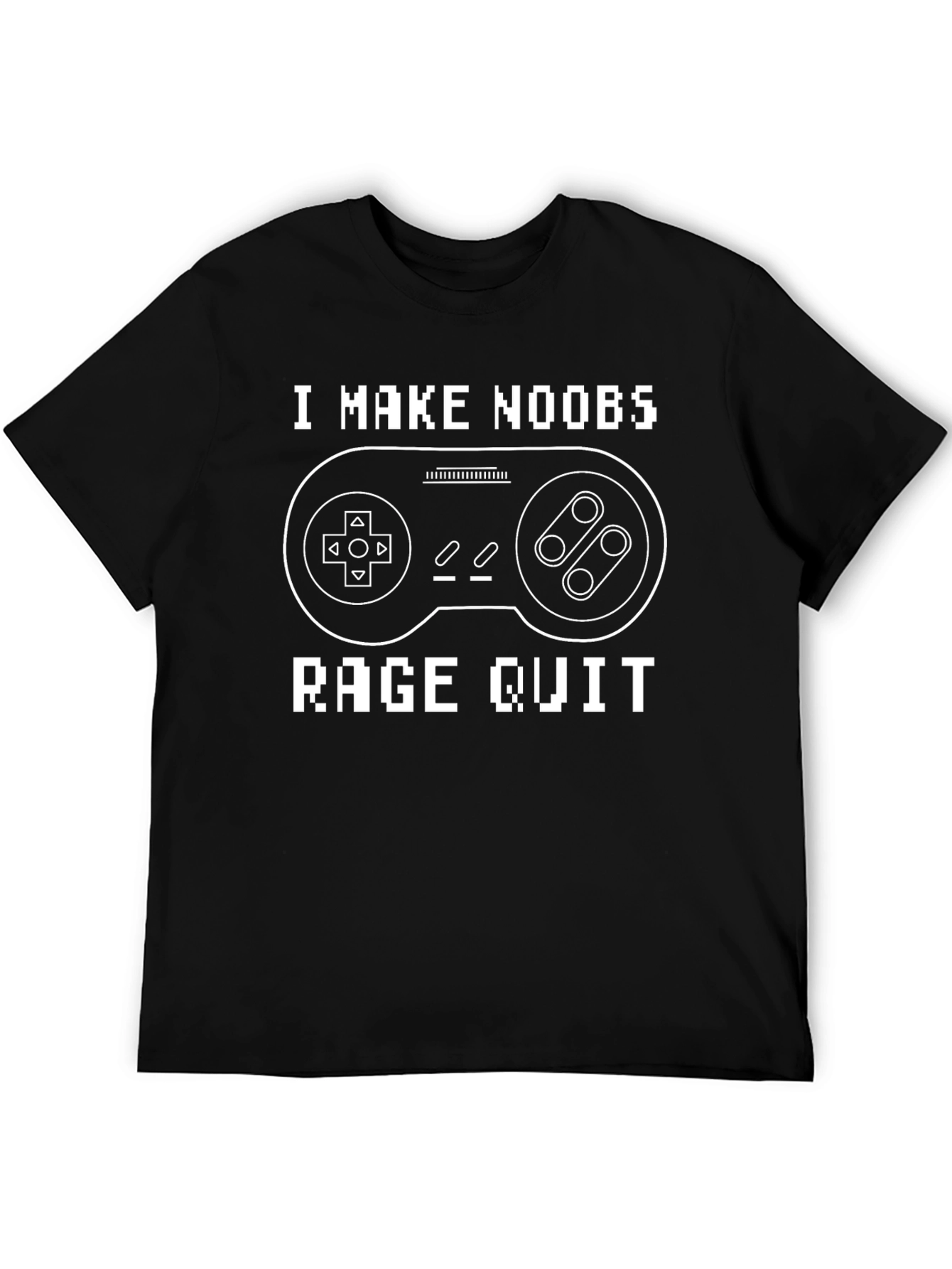Black I Make Noobs Rage Quit Gaming T-Shirt view 5