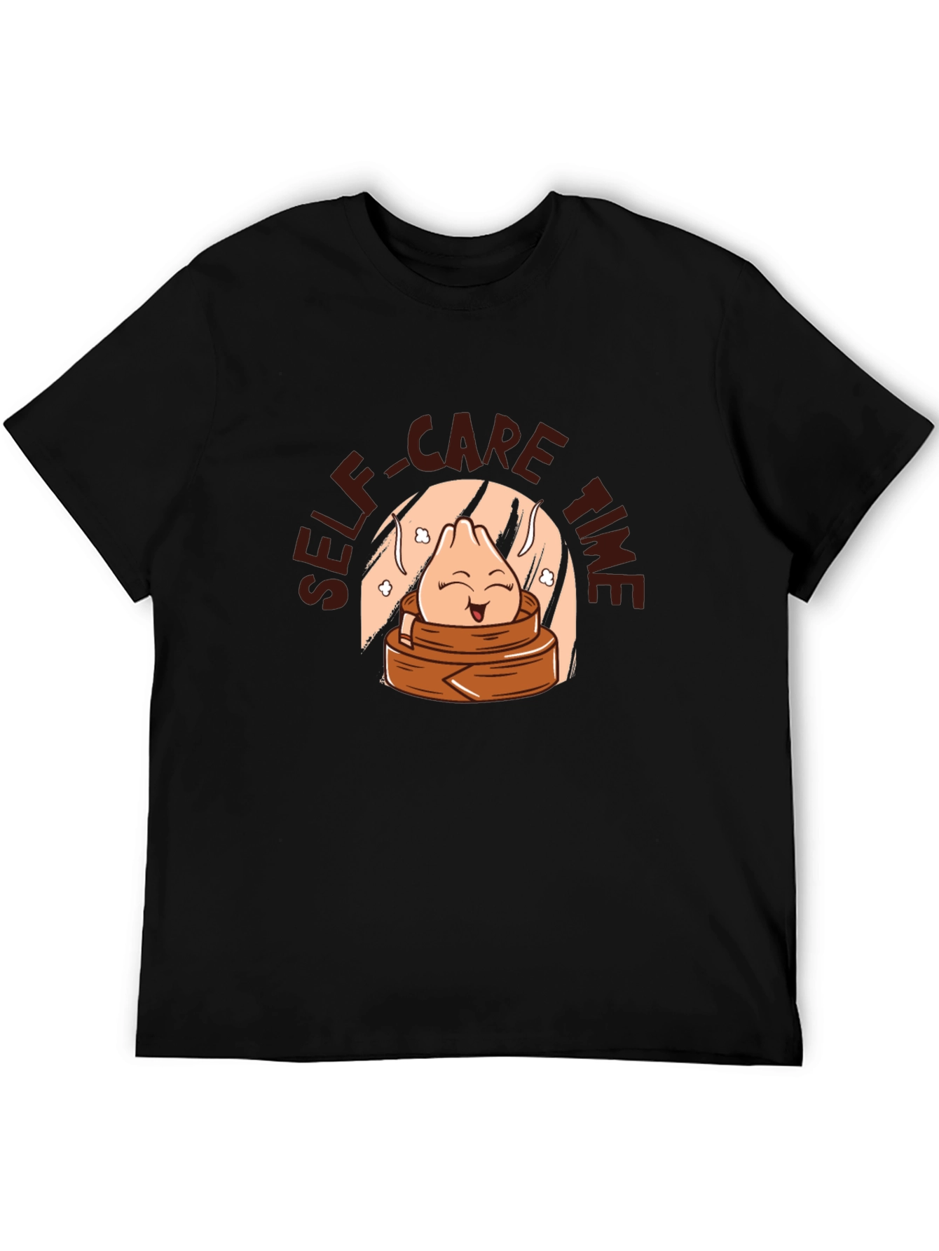 Black Self-Care Time Dumpling T-Shirt view 5