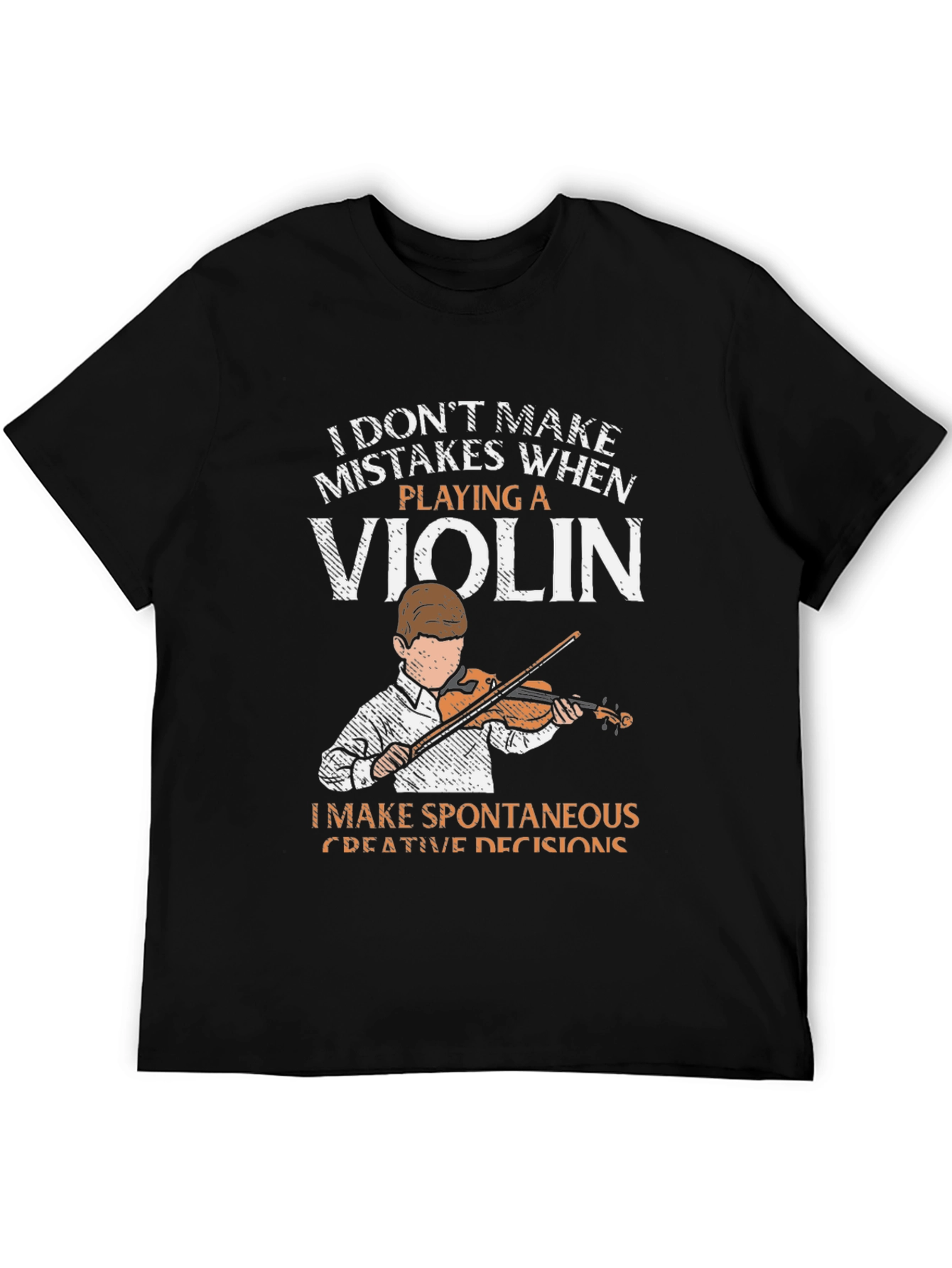 Black Violin Player T-Shirt - Funny Musician Tee view 5