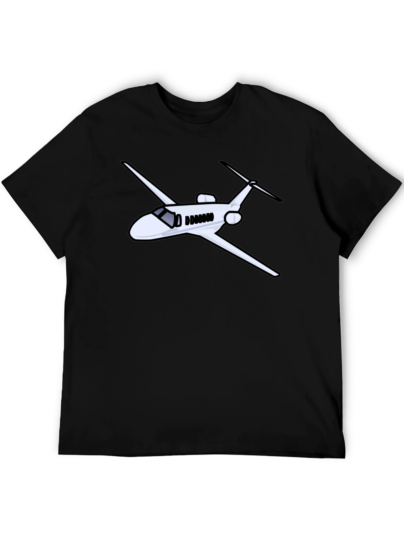 Black Airplane Graphic Black Tee - Pilot Gift view 5