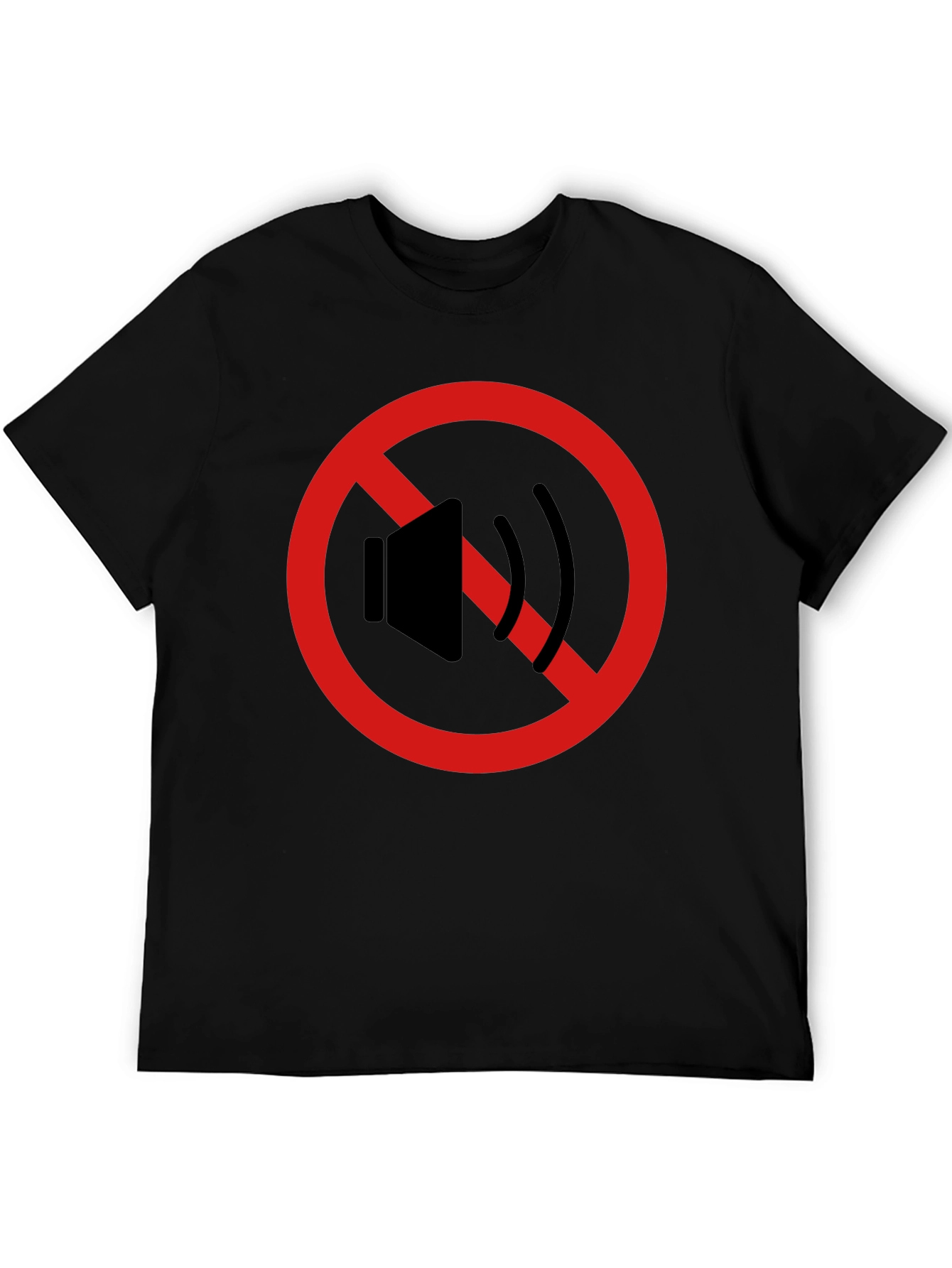 Black Silence Please T-Shirt - Anti-Noise Graphic Tee view 5