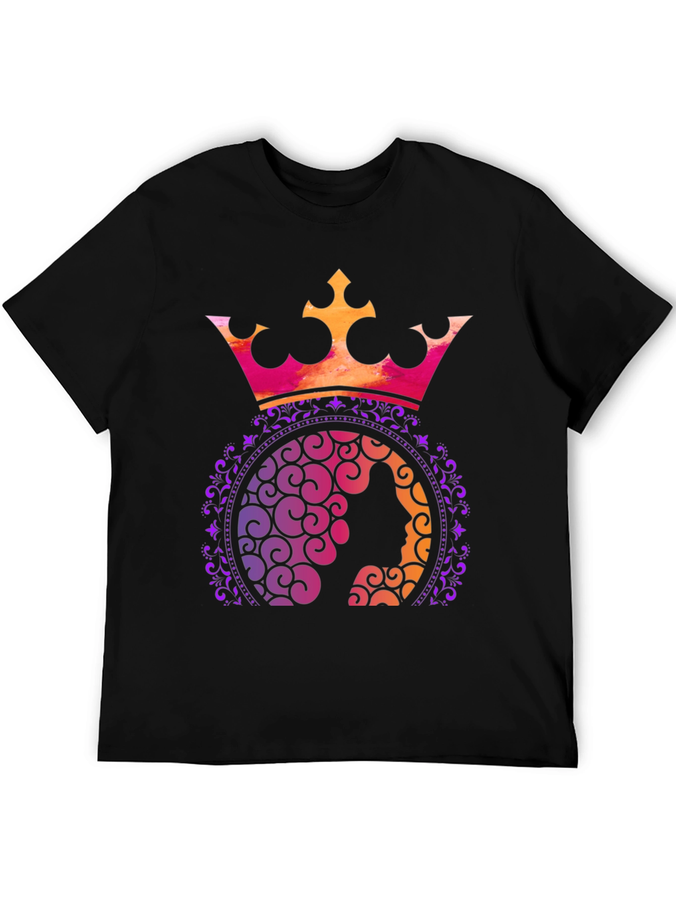 Black Queen Crown Graphic T-Shirt - Stylish Tee view 5
