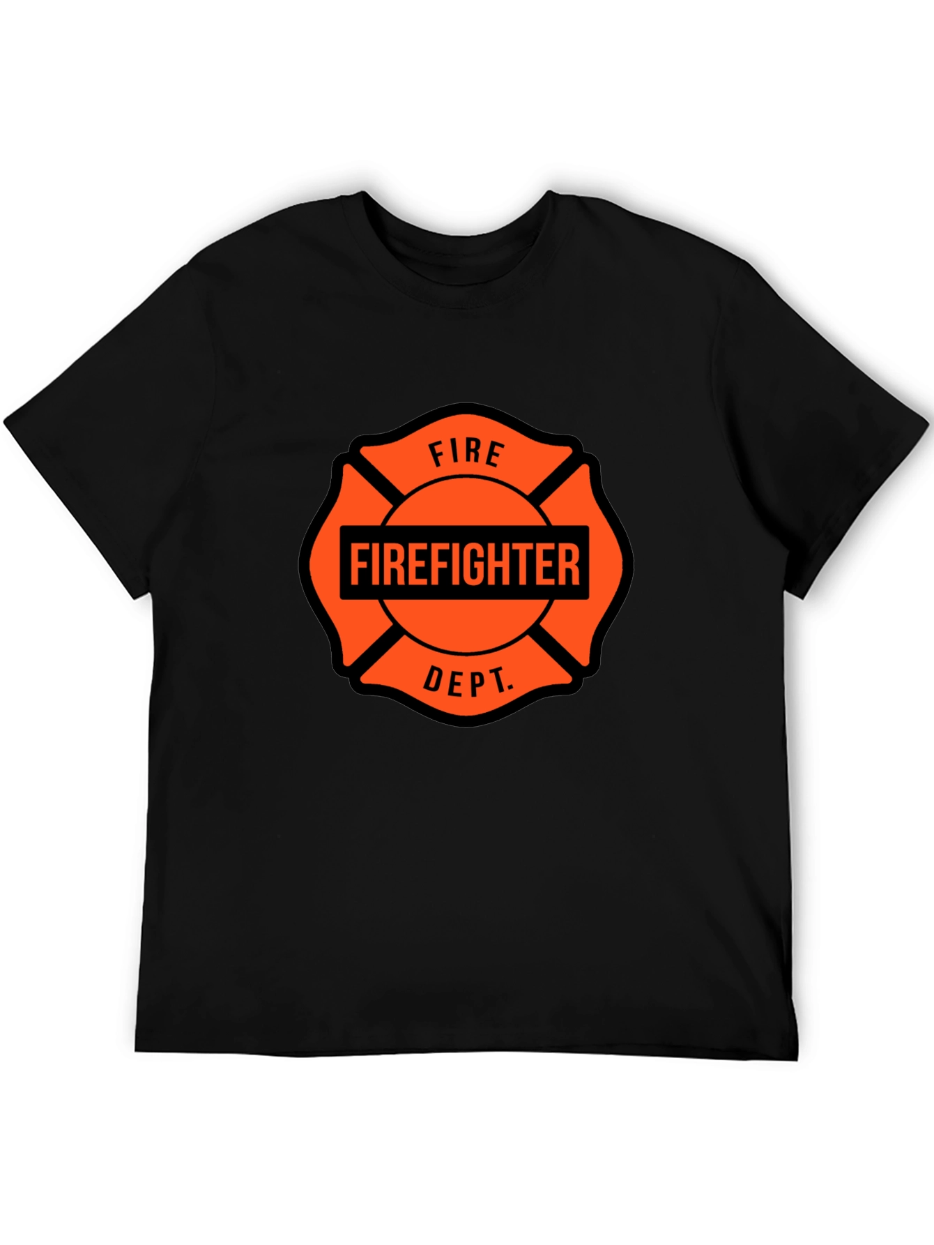 Black Firefighter Dept. Graphic T-Shirt view 5