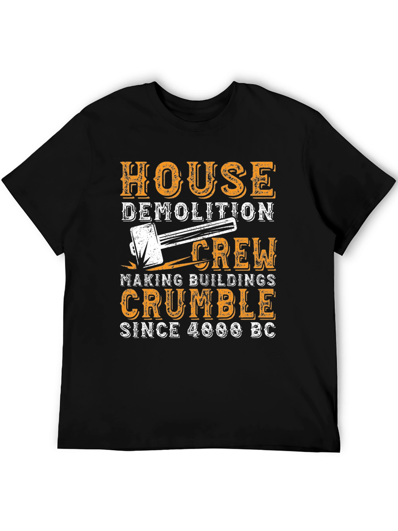 Black House Demolition Crew T-Shirt - Funny Construction Tee view 5