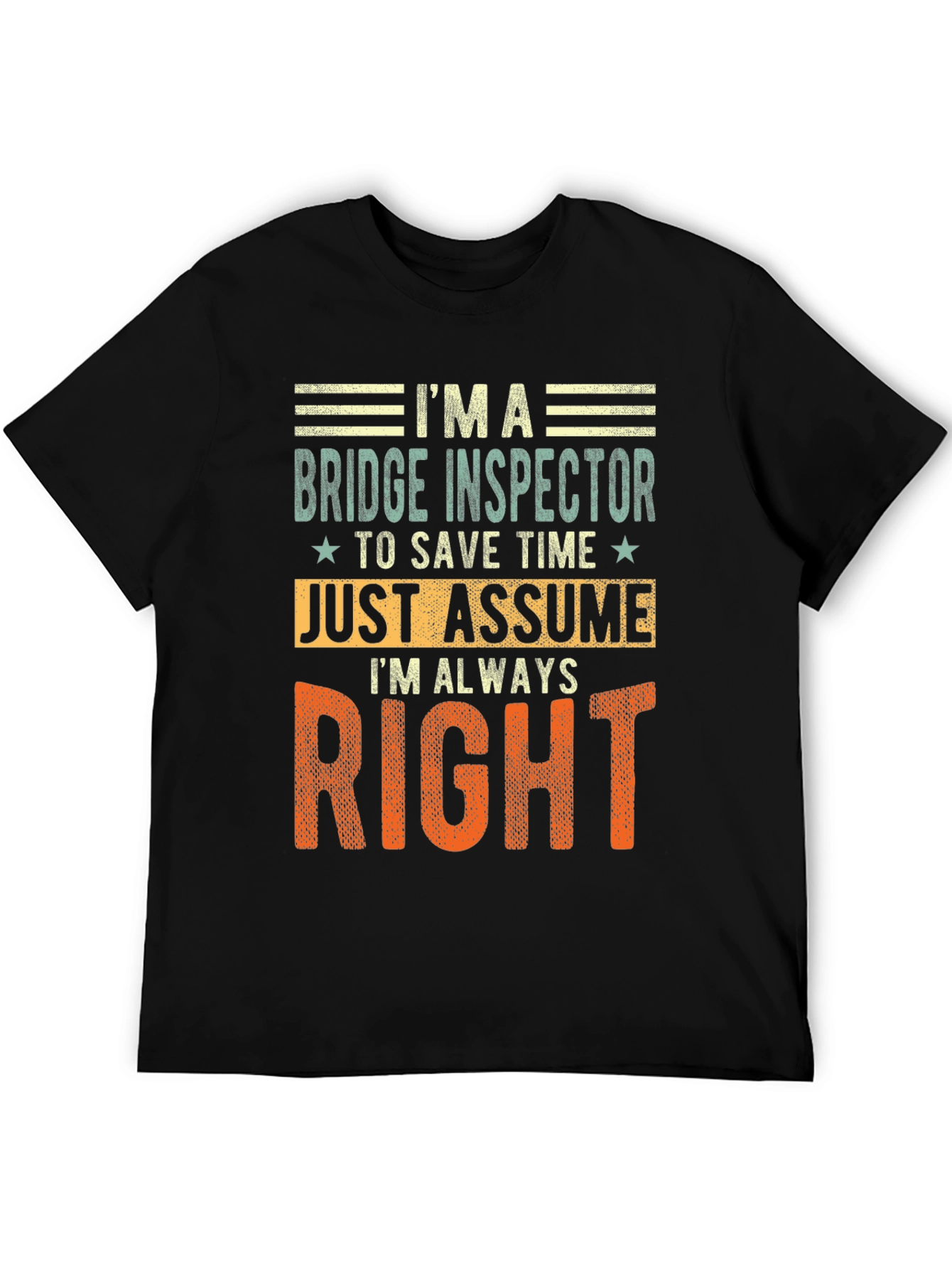 Black Bridge Inspector Always Right Graphic Tee view 5