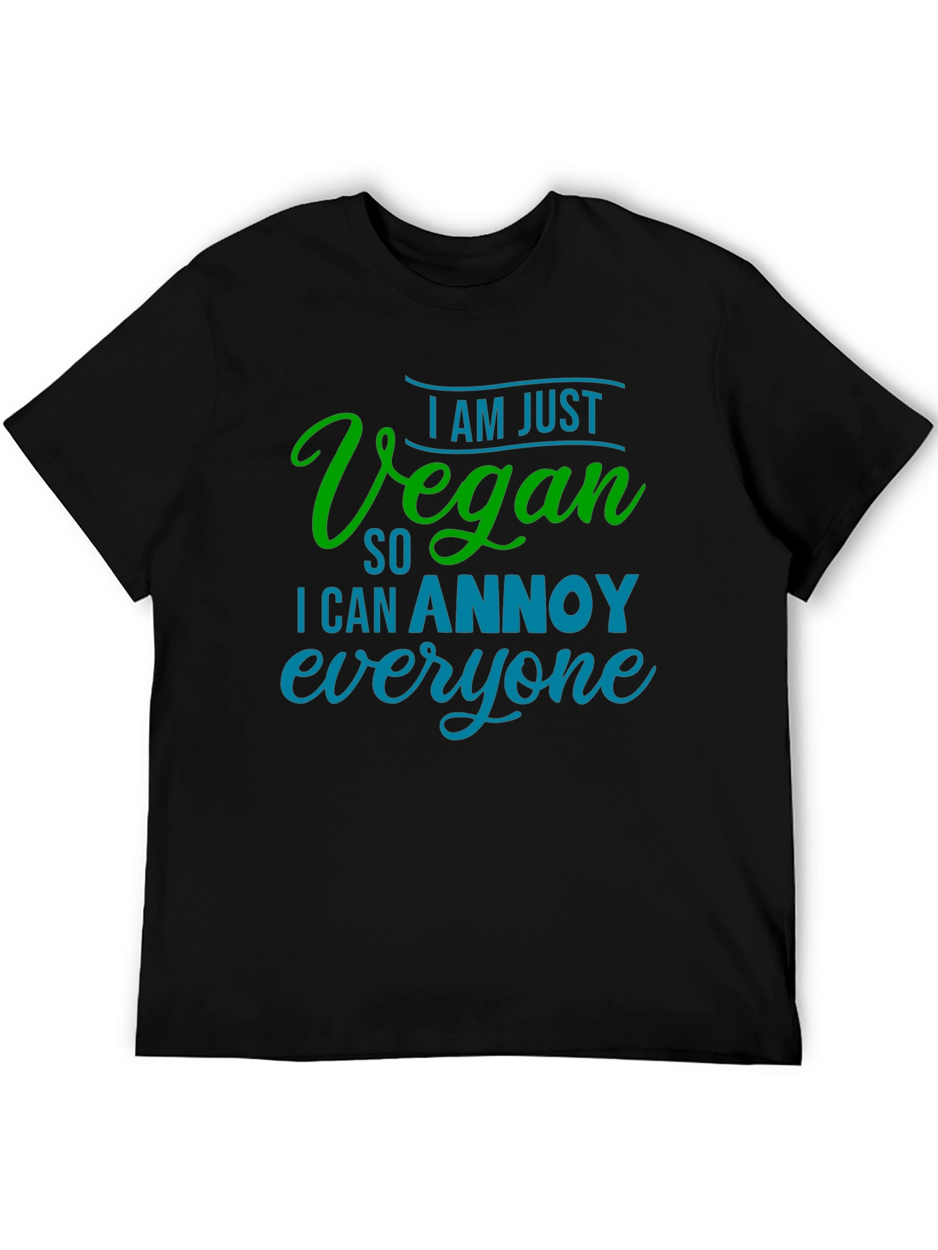 Black Vegan Annoy Funny Graphic Tee view 5