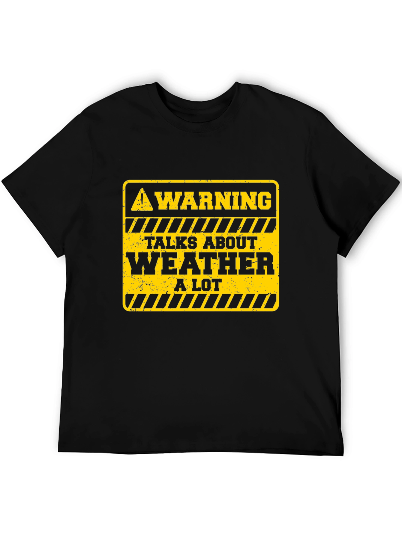 Black Warning: Talks About Weather T-Shirt view 5