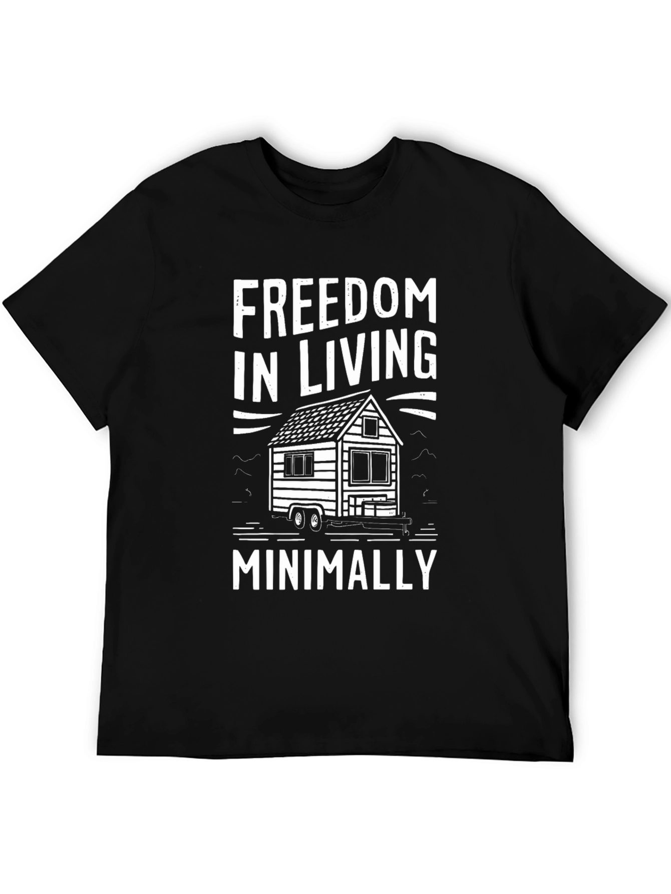 Black Freedom Living Minimally Tee - Tiny House Design view 5
