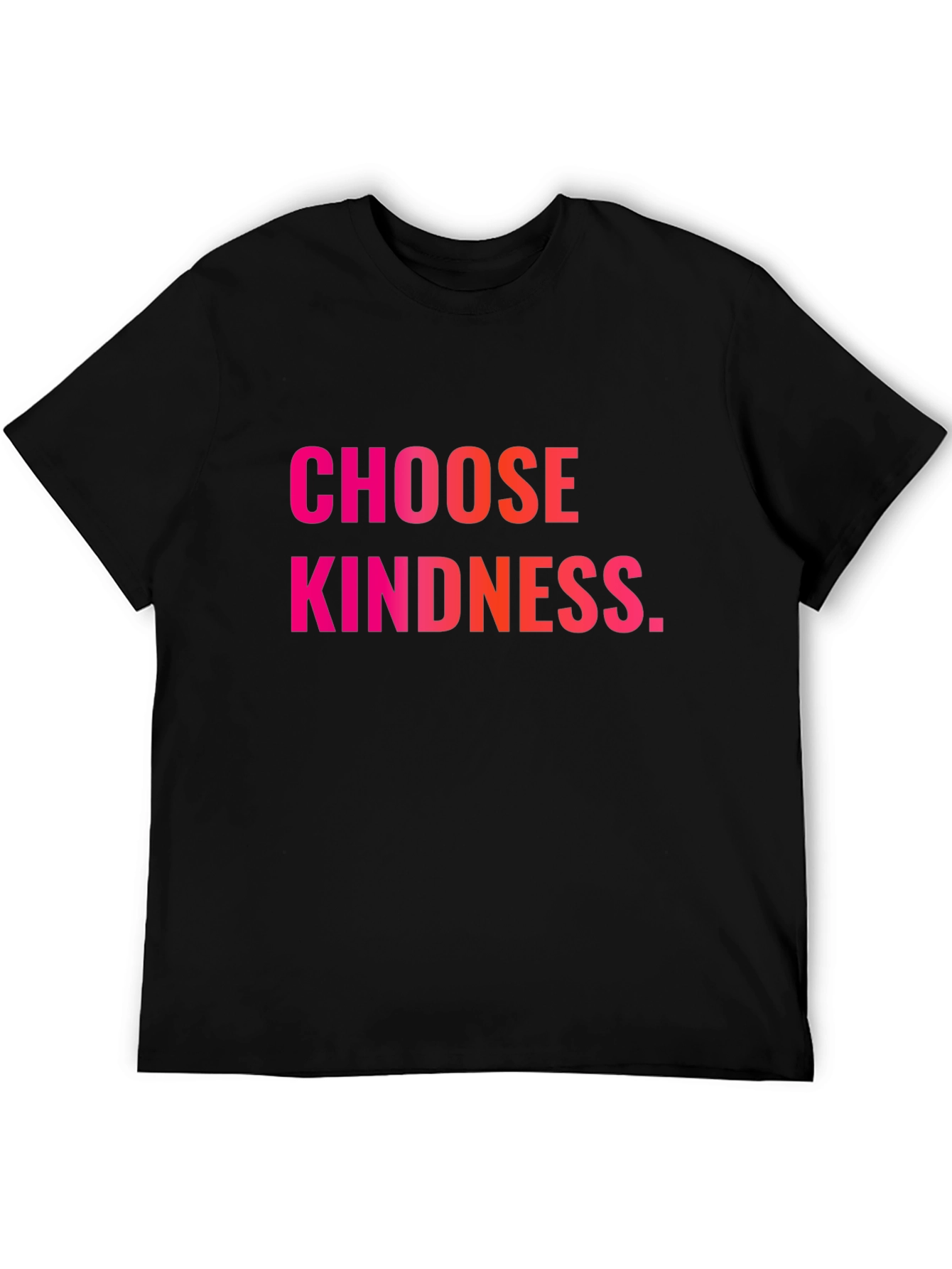 Black Choose Kindness Black Graphic T-Shirt view 5