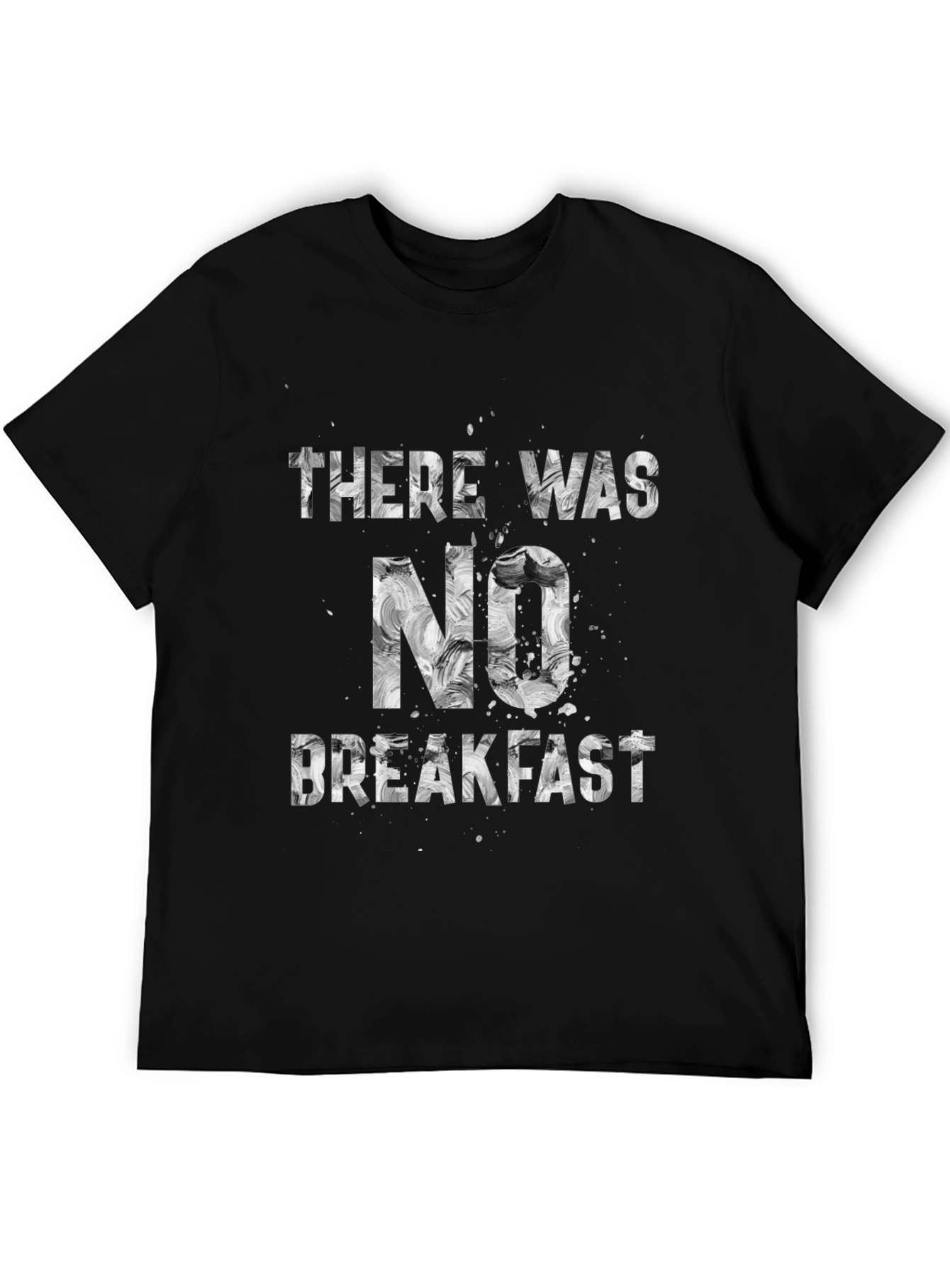 Black No Breakfast Graphic Tee - Premium Cotton view 5