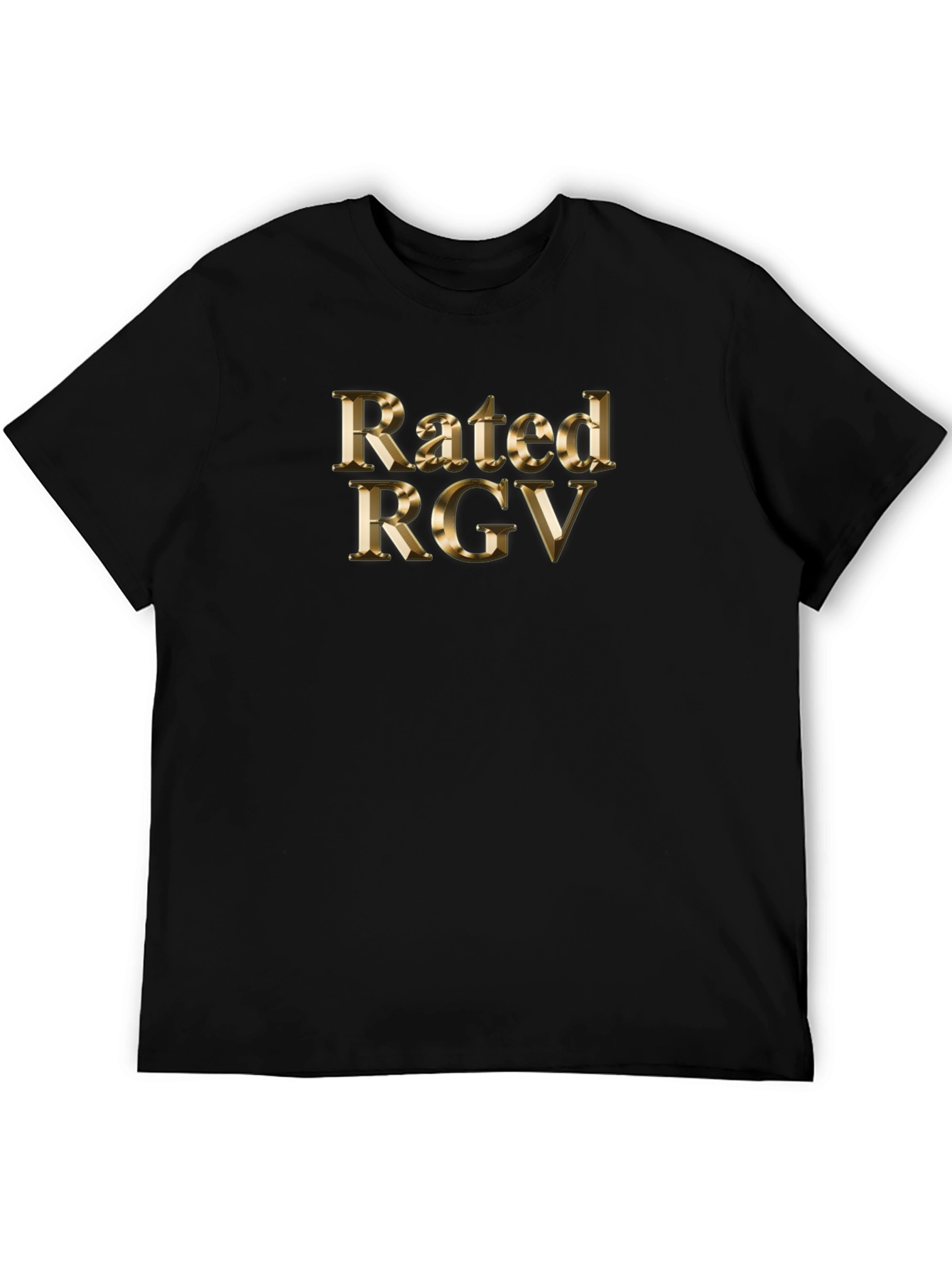 Black Rated RGV Graphic Tee - Cool Design Black T-Shirt view 5