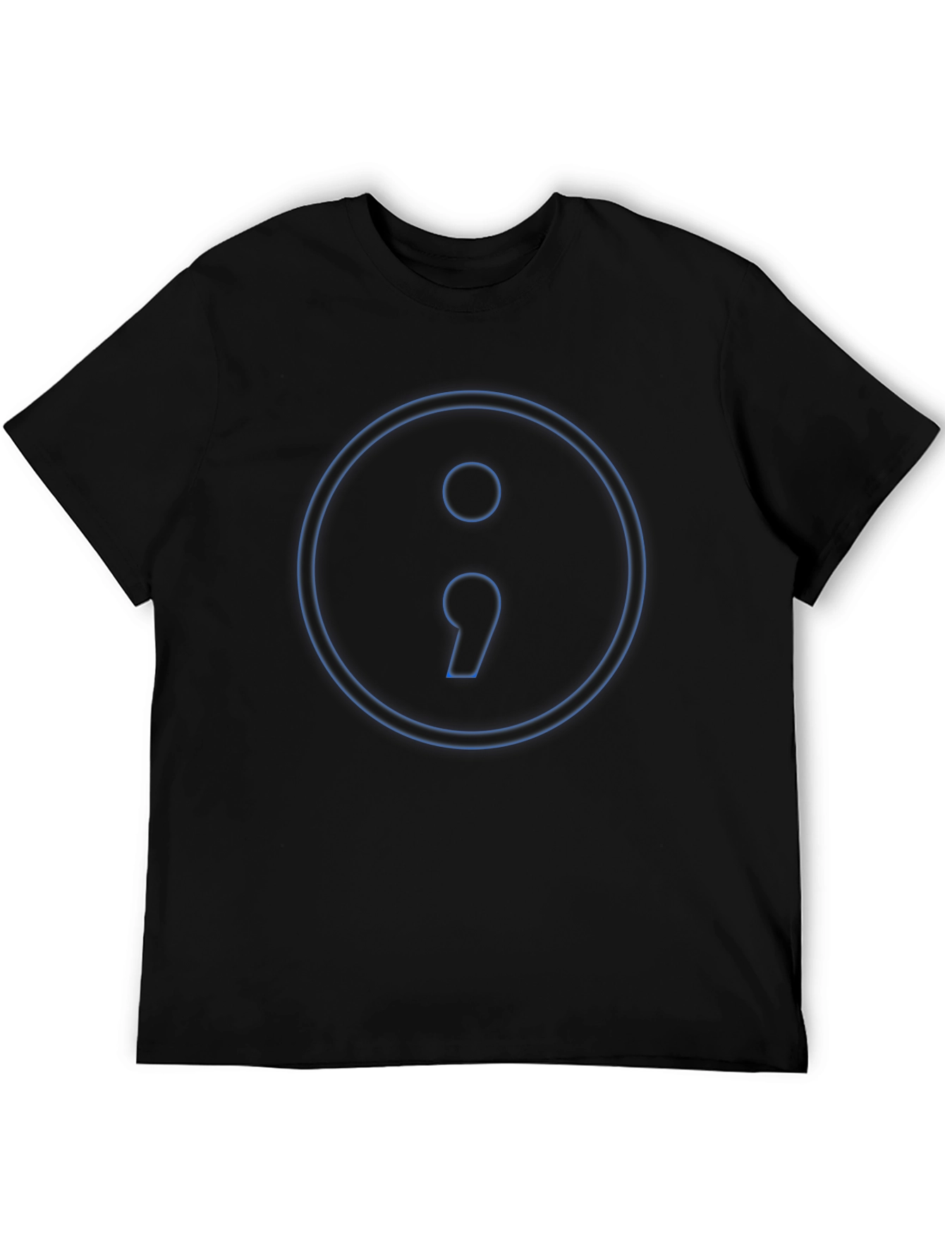 Black Semicolon Graphic Tee - Support Mental Health view 5