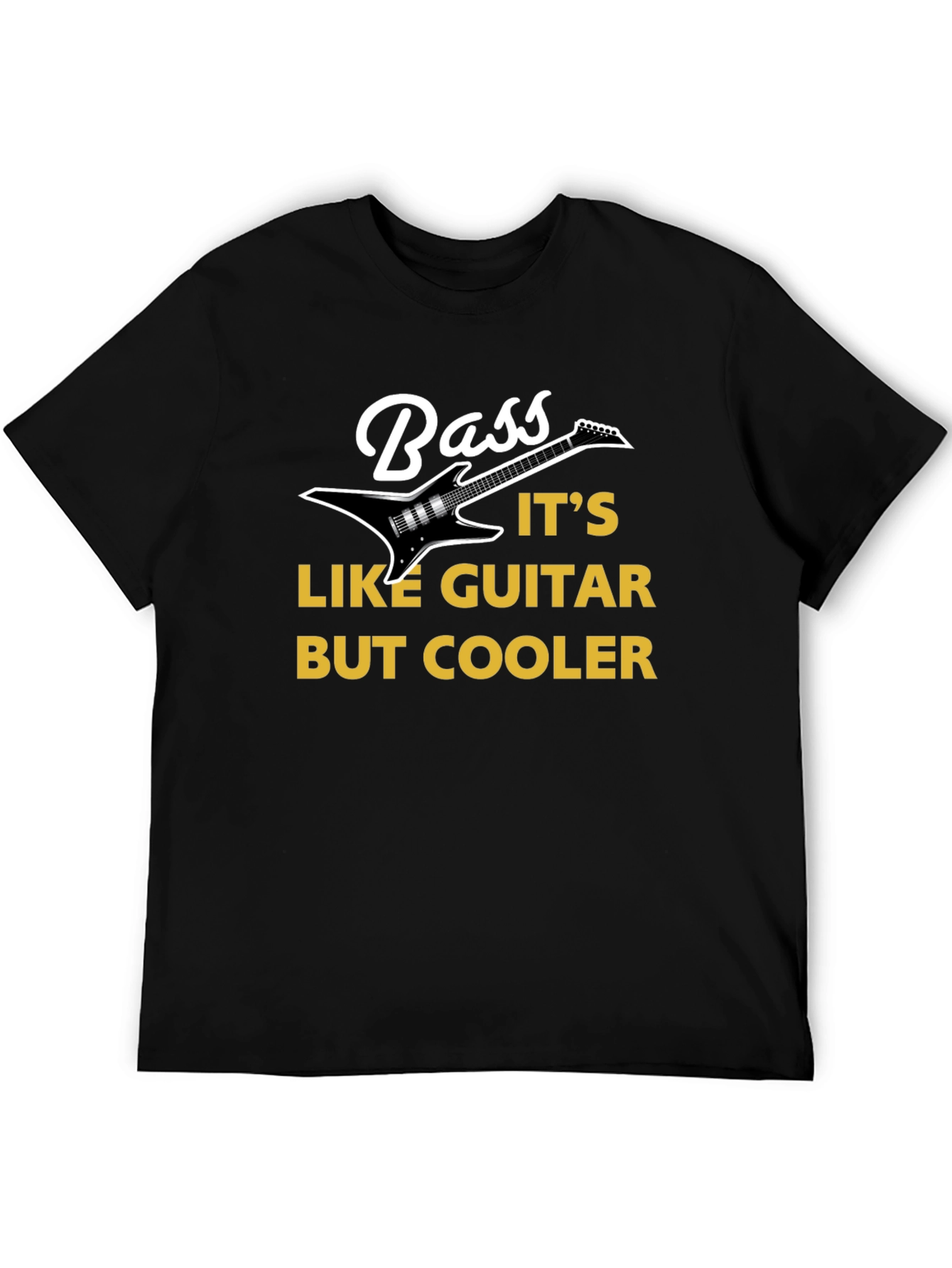 Black Bass Guitar T-Shirt: It's Like Guitar But Cooler! view 5