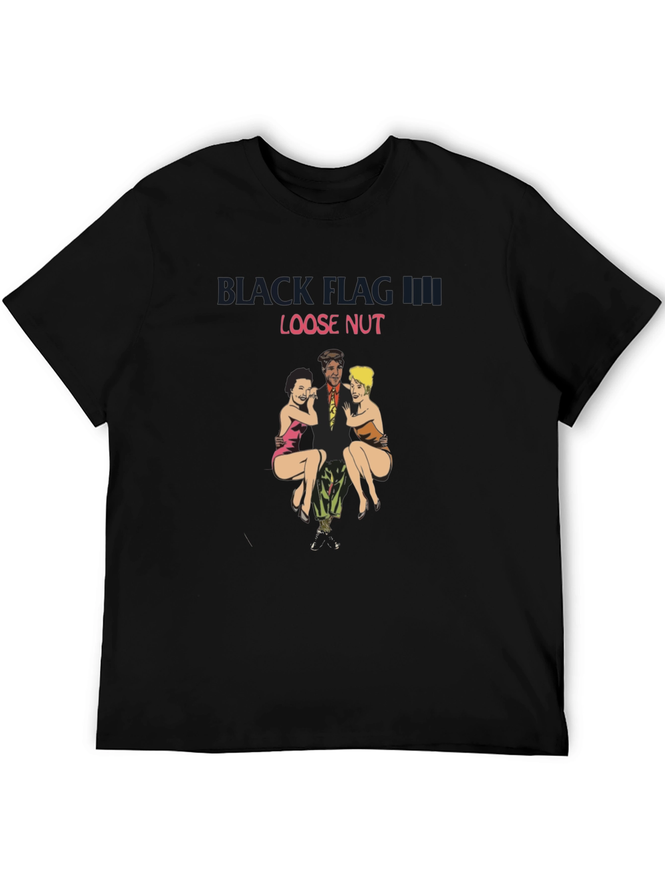 Black Black T-Shirt with "Loose Nut" Graphic view 5