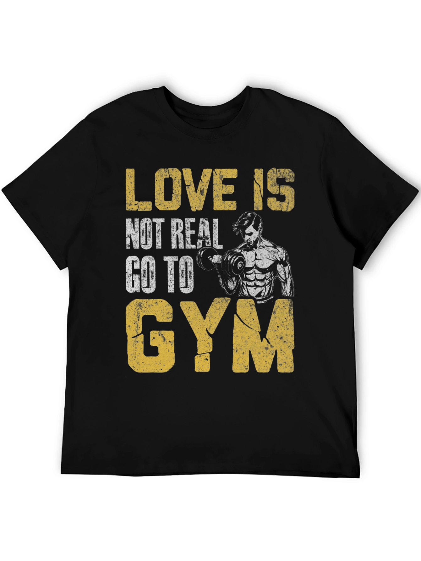 Black Love is Not Real Gym T-Shirt view 5