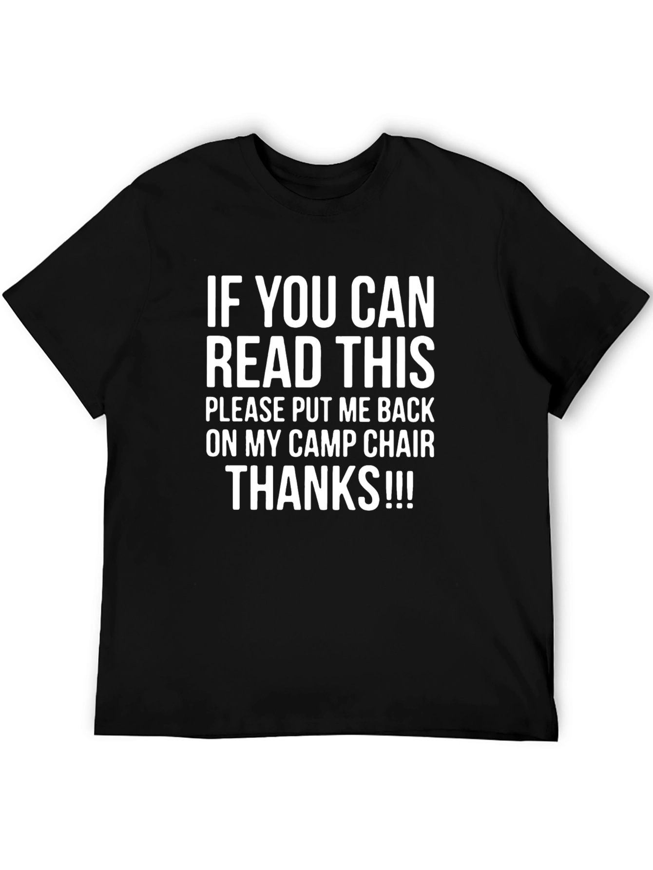 Black Funny Camp Chair T-Shirt view 5