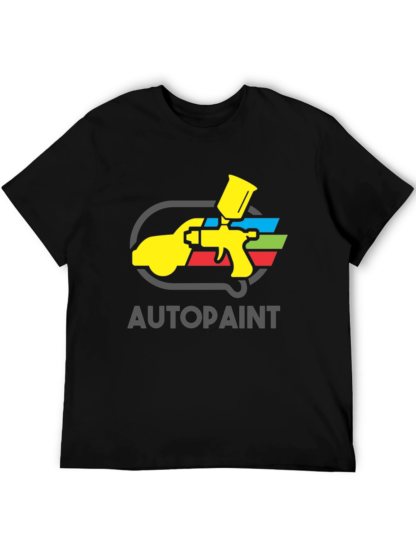 Black Autopaint Graphic Tee - Painter's Shirt view 5