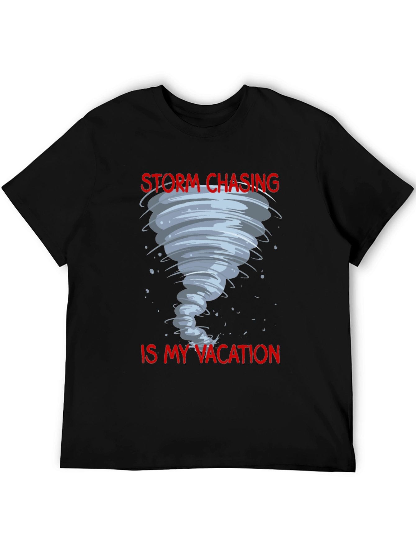 Black Storm Chasing Vacation Tee view 5