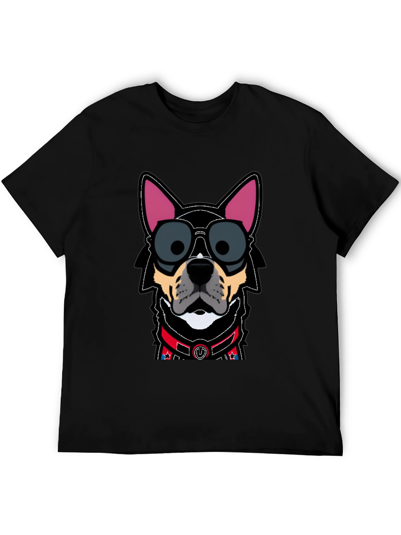 Black Dog in Sunglasses T-Shirt - Cool Canine Design view 5