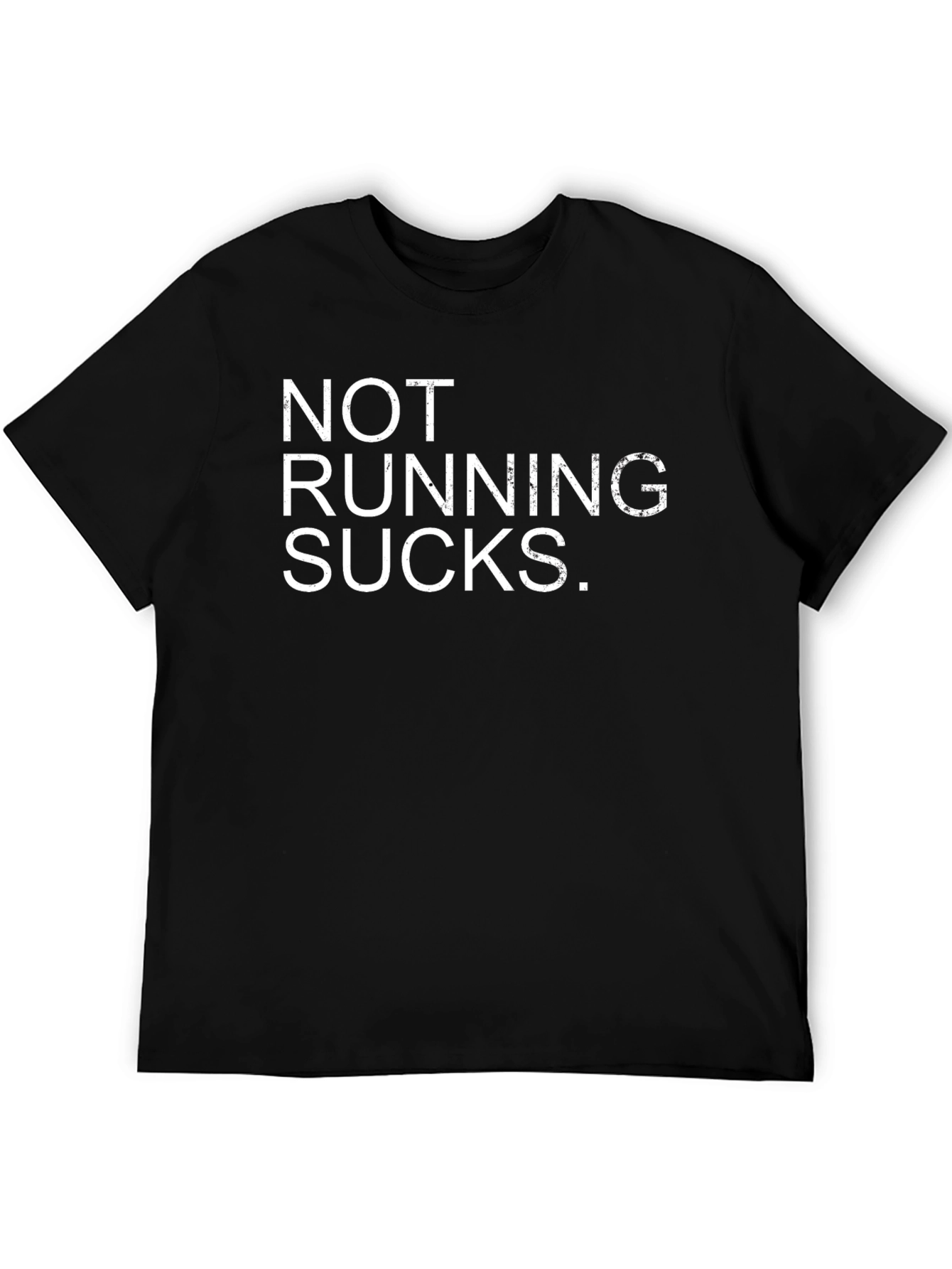 Black Funny Running T-Shirt - Not Running Sucks view 5